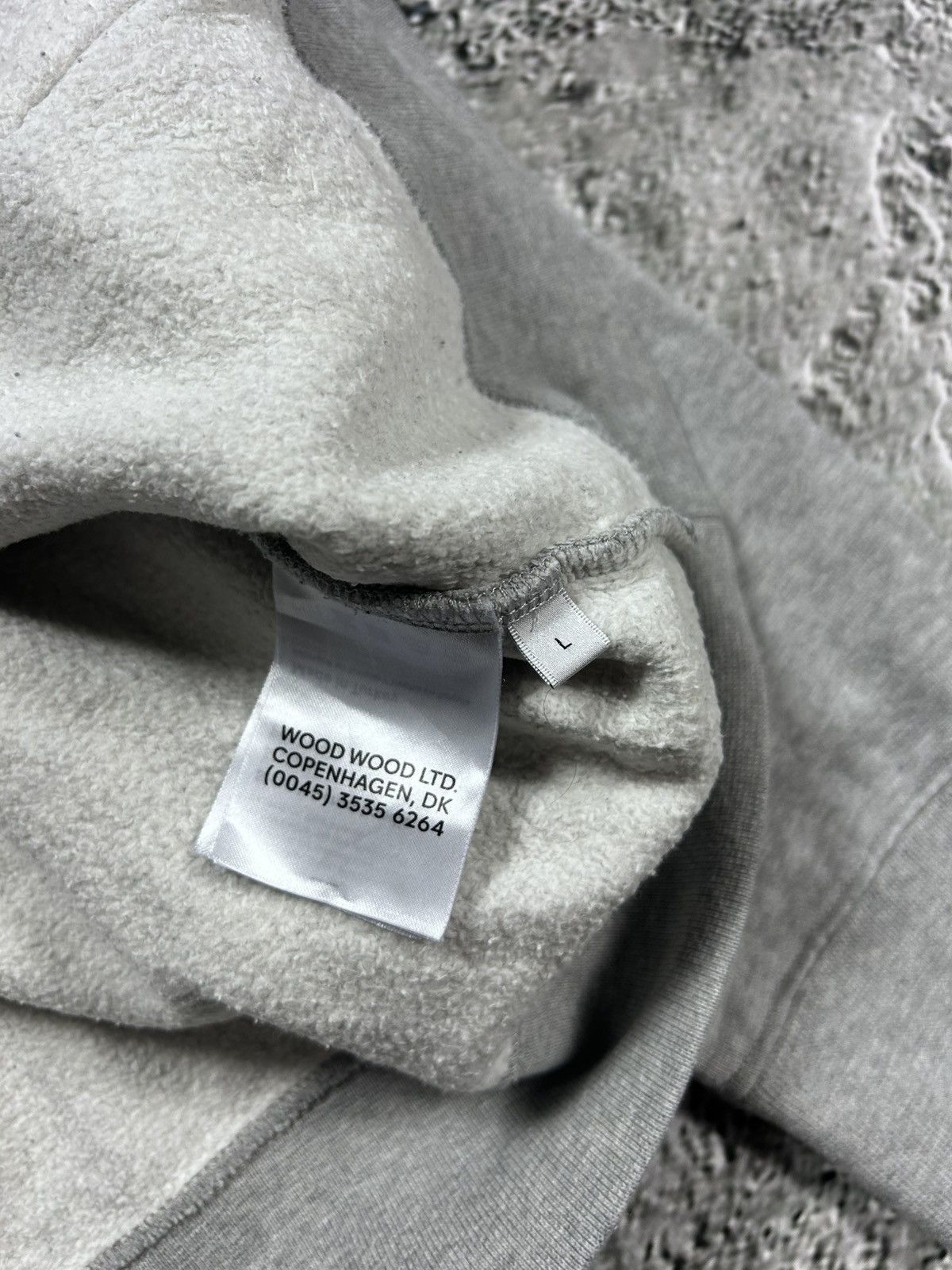 Wood Wood Wood Wood Hoodie Double A Grey big logo Size US L / EU 52-54 / 3 - 4 Thumbnail