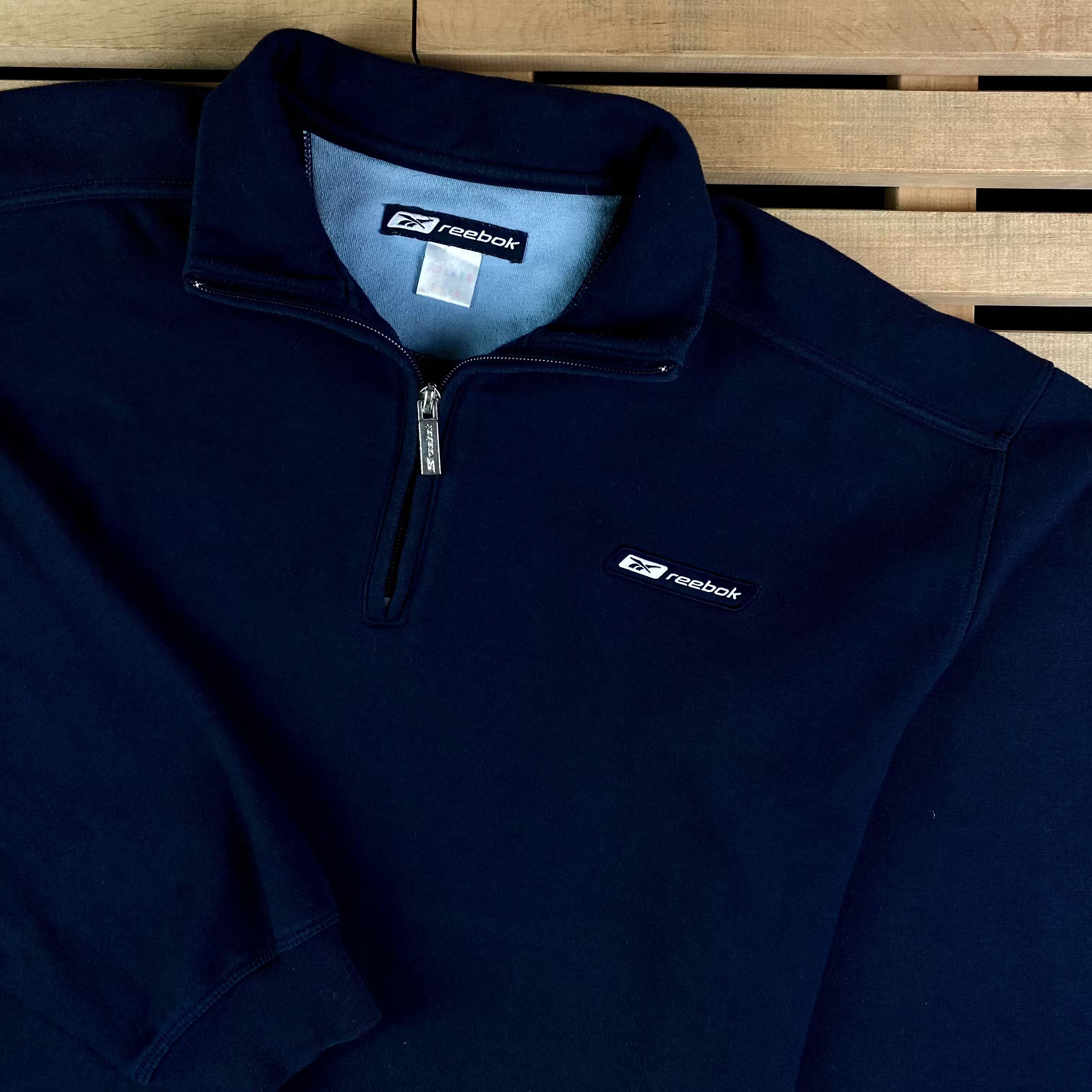 Reebok × Vintage Mens Sweatshirt Pullover 1/3 Zip Reebok Vintage Size M Size US M / EU 48-50 / 2 - 2 Thumbnail
