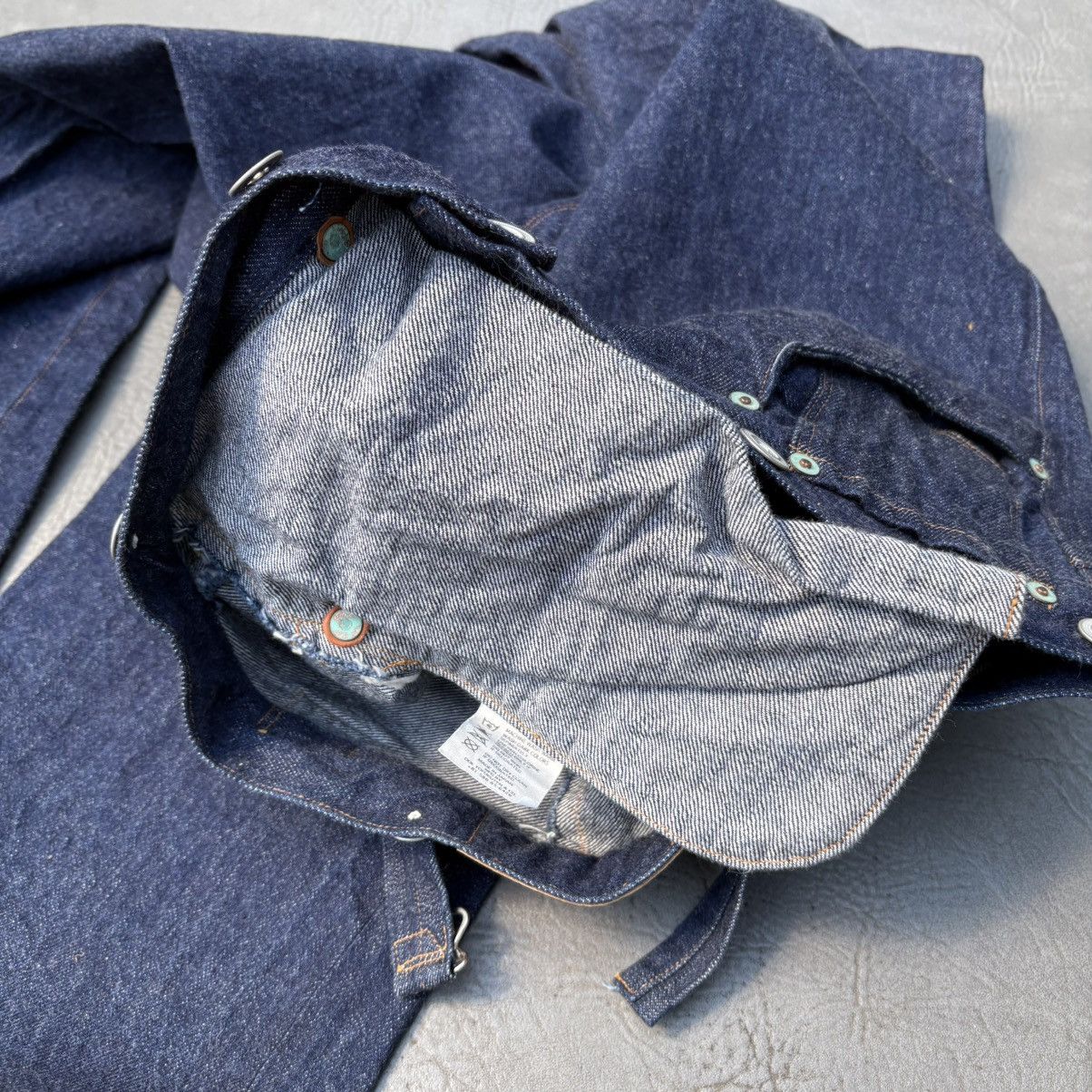 Ooe Yofukuten Ooe Yofukuten No.1124xx Blue Denim Overalls Linen Sewed 31 Size US 31 - 13 Thumbnail