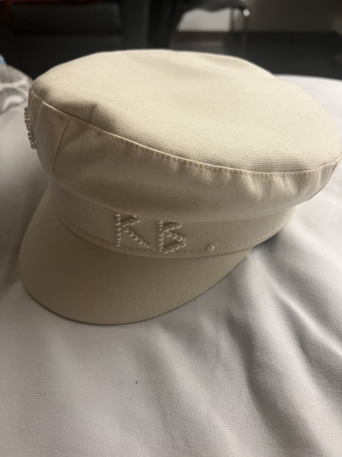Ruslan Baginskiy Ruslan Baginskiy Pearls-embellished Baker Boy Cap Size ONE SIZE - 5 Thumbnail