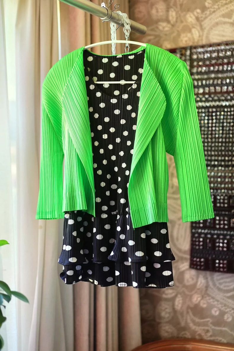 Issey Miyake issey miyake size:3 Green pleated cardigan Size XXS / US 00 / IT 34 - 1 Thumbnail