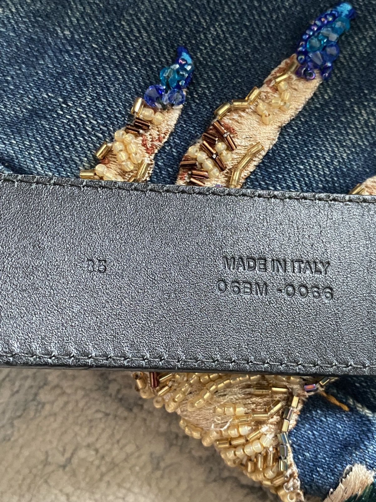 Dior AW06 "These Gray Days" Silver Plate Buckle Leather Belt Size 32 - 6 Thumbnail
