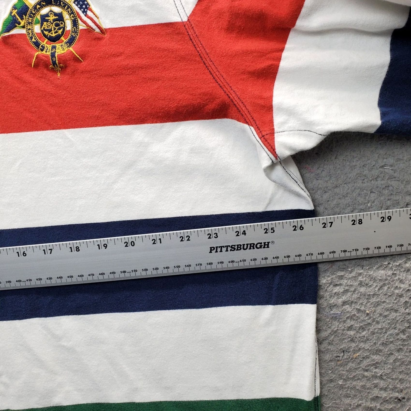 Logo 7 American Living Polo Shirt Mens XXL Multicolor Striped Embroidered Logo Collar Slit Size US XXL / EU 58 / 5 - 4 Thumbnail