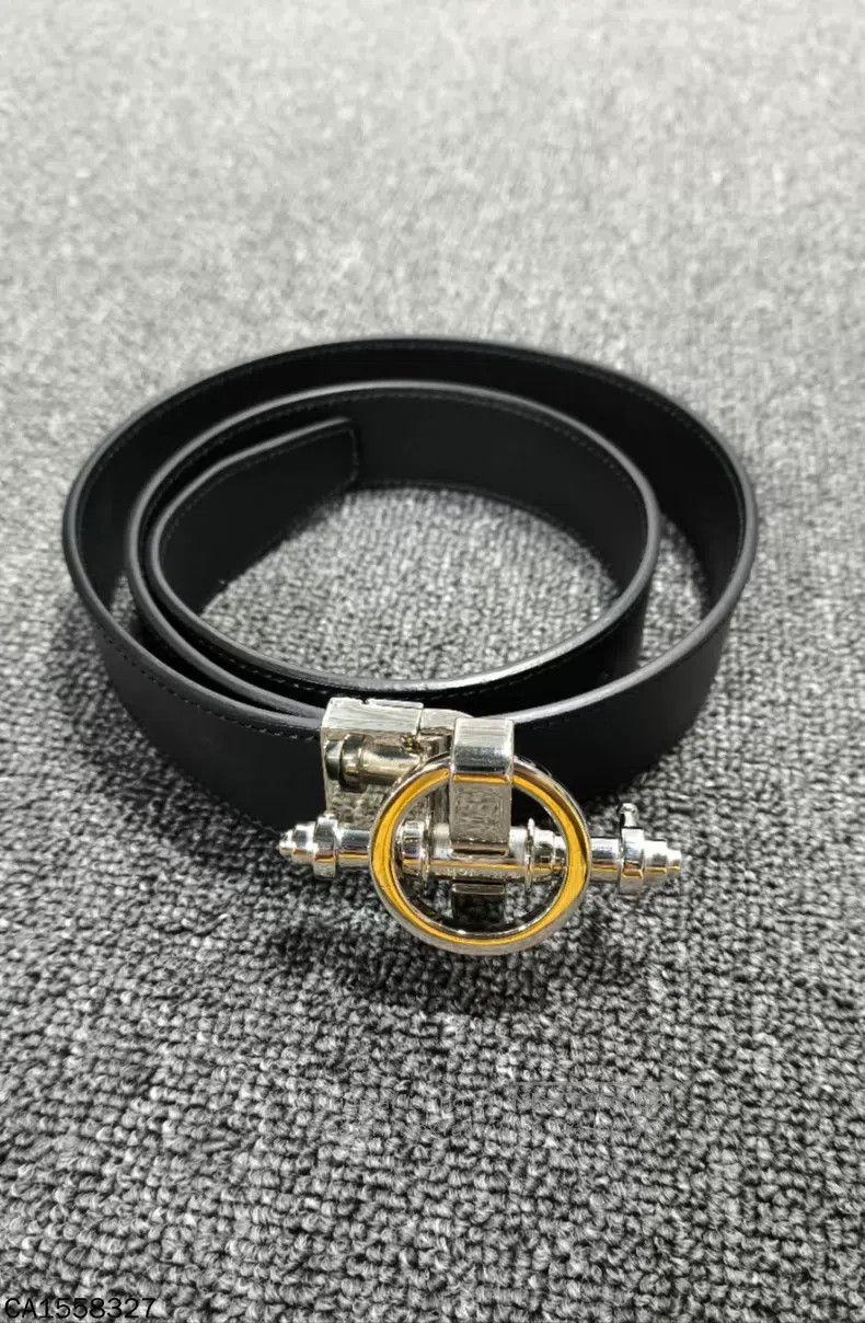 Givenchy Givenchy Silver Buckle Black Belt Size ONE SIZE - 2 Thumbnail