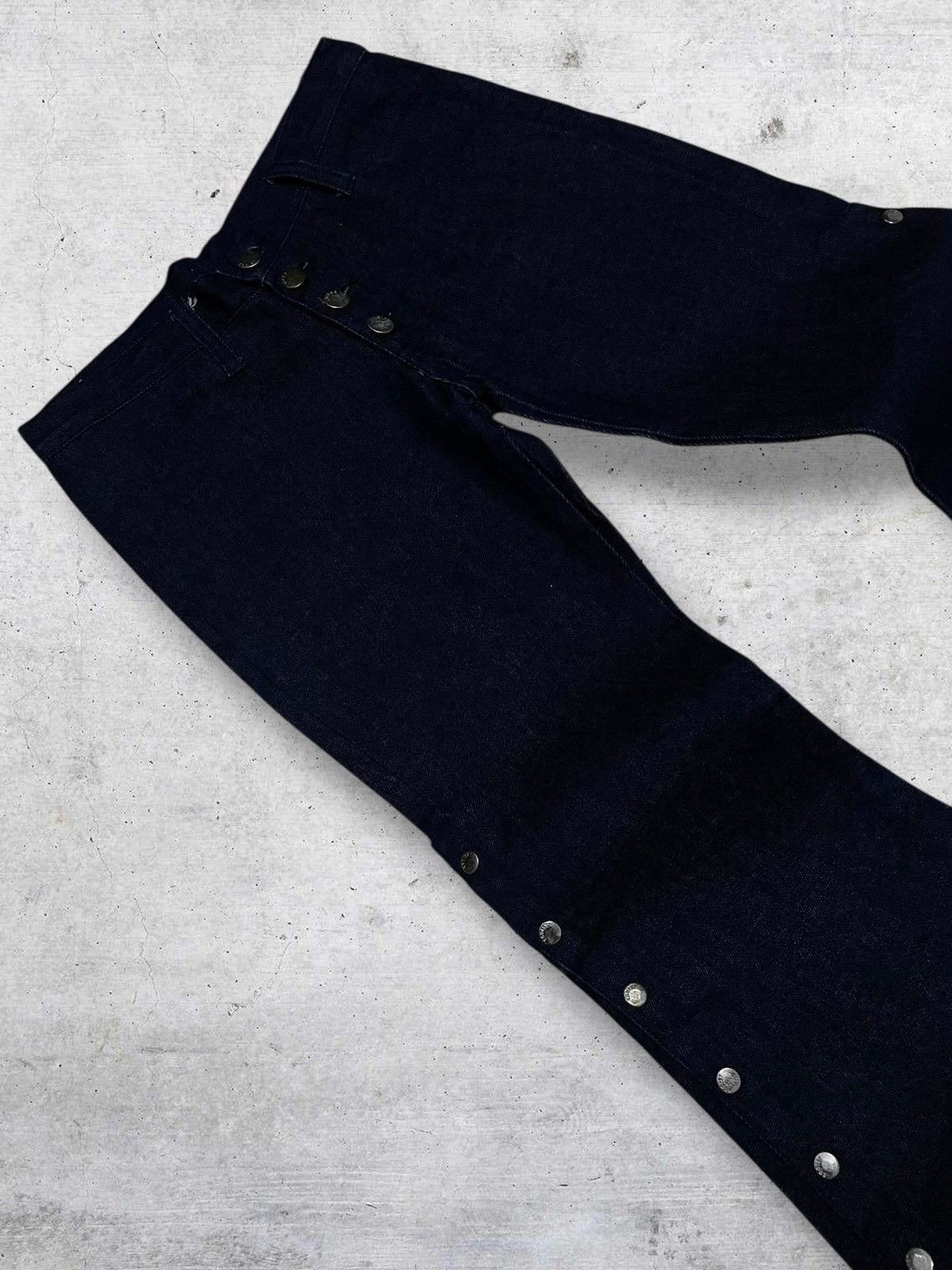 Tornado Mart VINTAGE EGOITS CRAFTE JAPAN DESIGNER 90S FLARED BUTTON DENIM Size US 28 / EU 44 - 8 Thumbnail