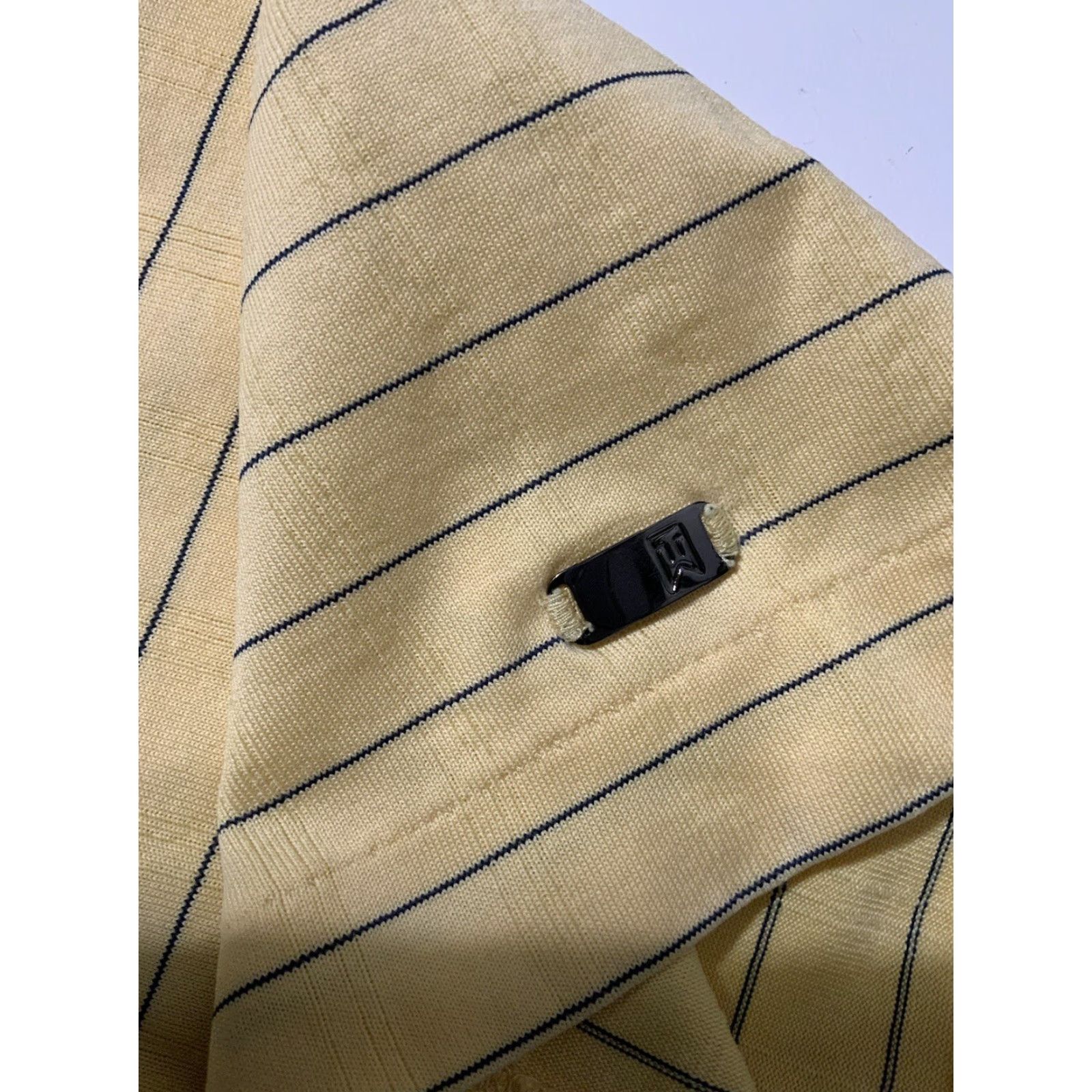 Nike VINTAGE Nike Tiger Woods Collection Striped TW Golf Fit Dry Polo Shirt M Men Yellow Polo Size US M / EU 48-50 / 2 - 7 Thumbnail