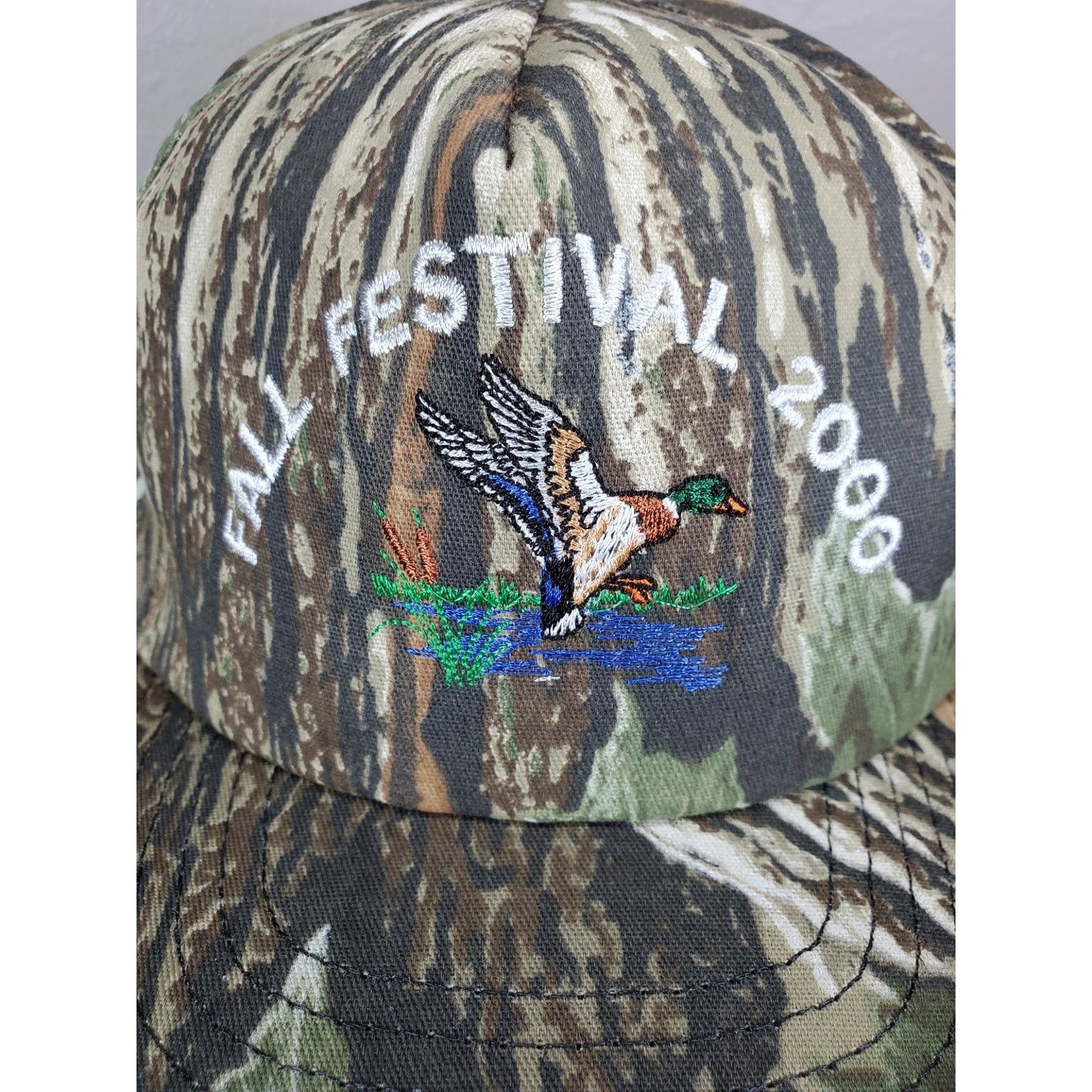 Realtree × Vintage Fall Festival 2000 Hat Camo Snapback Cap Duck Nature Scene Size ONE SIZE - 5 Thumbnail