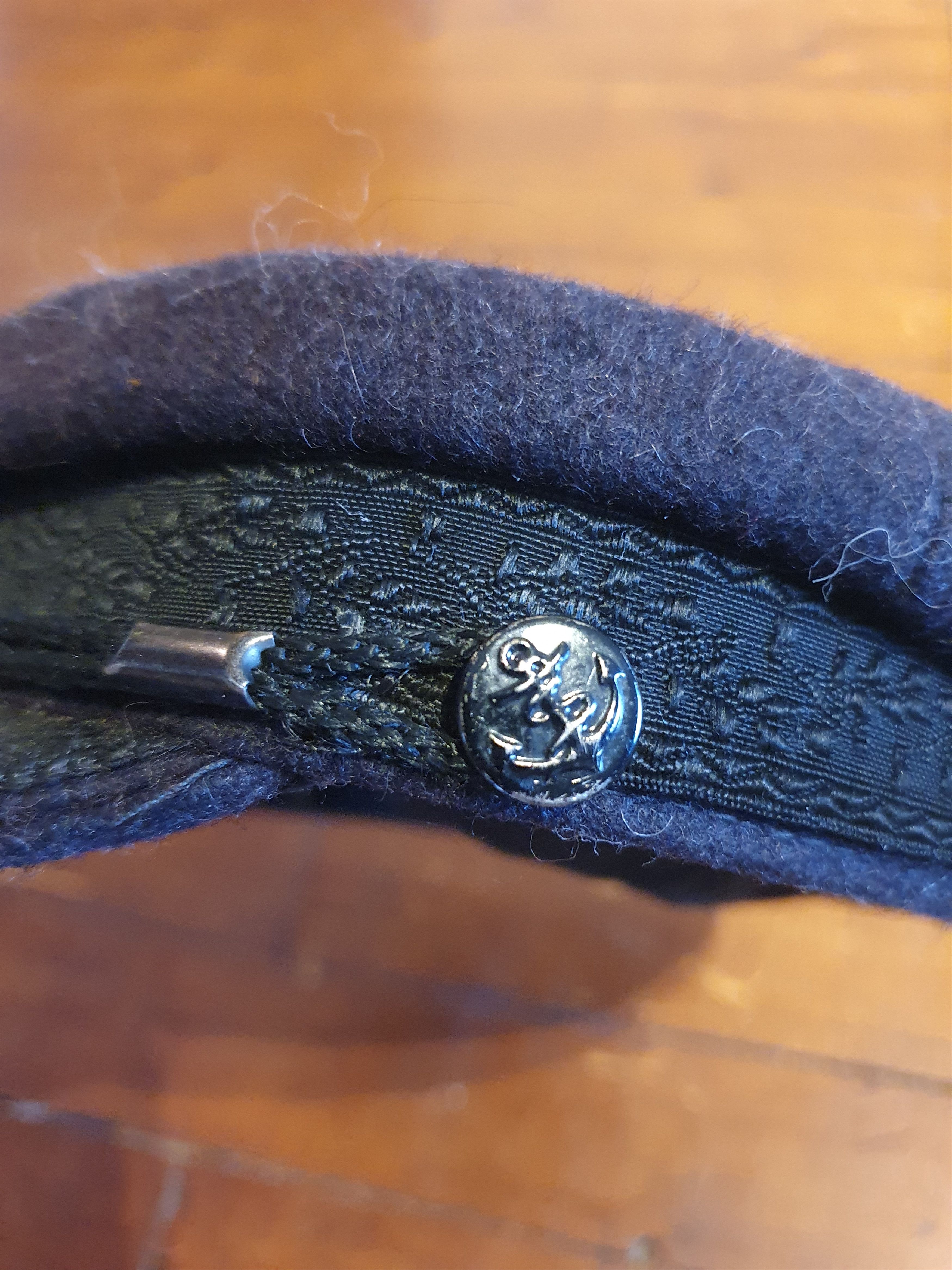 Vintage Royal Imperial Navy Captains Flat Cap Sailor Hat Size ONE SIZE - 2 Thumbnail
