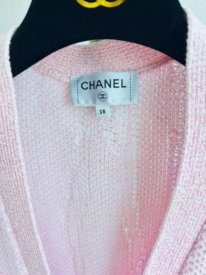 Chanel Chanel 23s pink camellia knitted cardigan coat Size XS / US 0-2 / IT 36-38 - 6 Thumbnail