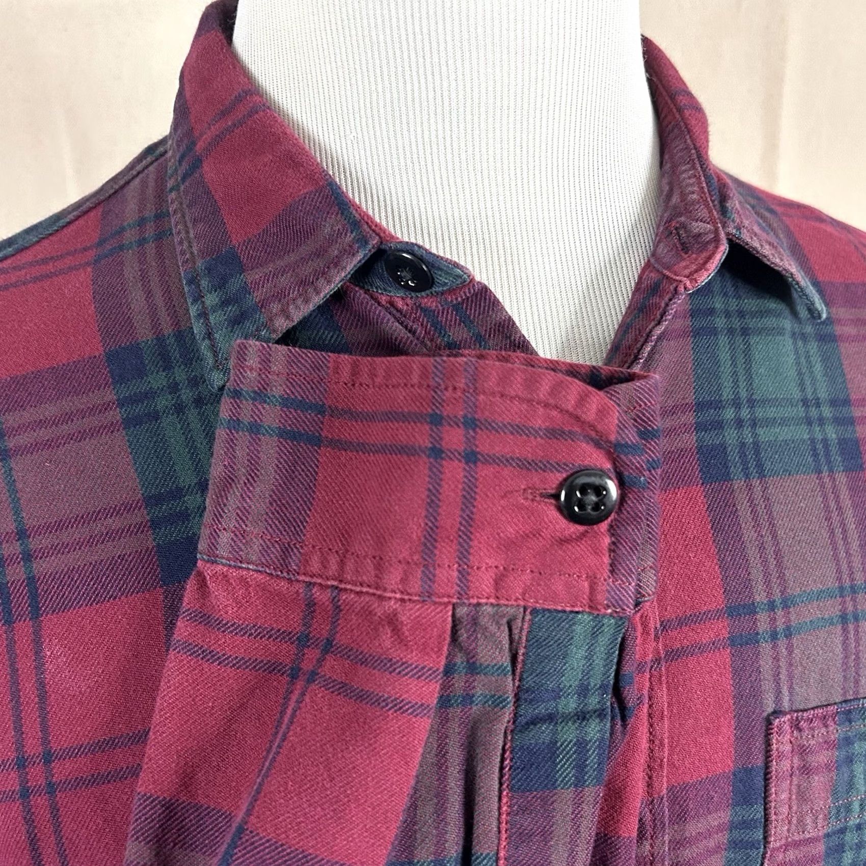 J.Crew J.CREW Button-Front Plaid Flannel Shrit Red Cotton Shirt L Mens Casual 70s N/A Size US L / EU 52-54 / 3 - 4 Thumbnail