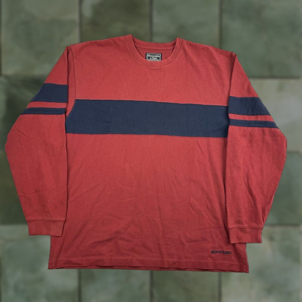 Abercrombie & Fitch Vintage Abercrombie & Fitch Sweatshirt Adult XL Red Hipster Pullover 2000s Y2K Mens Size US XL / EU 56 / 4 - 1 Thumbnail