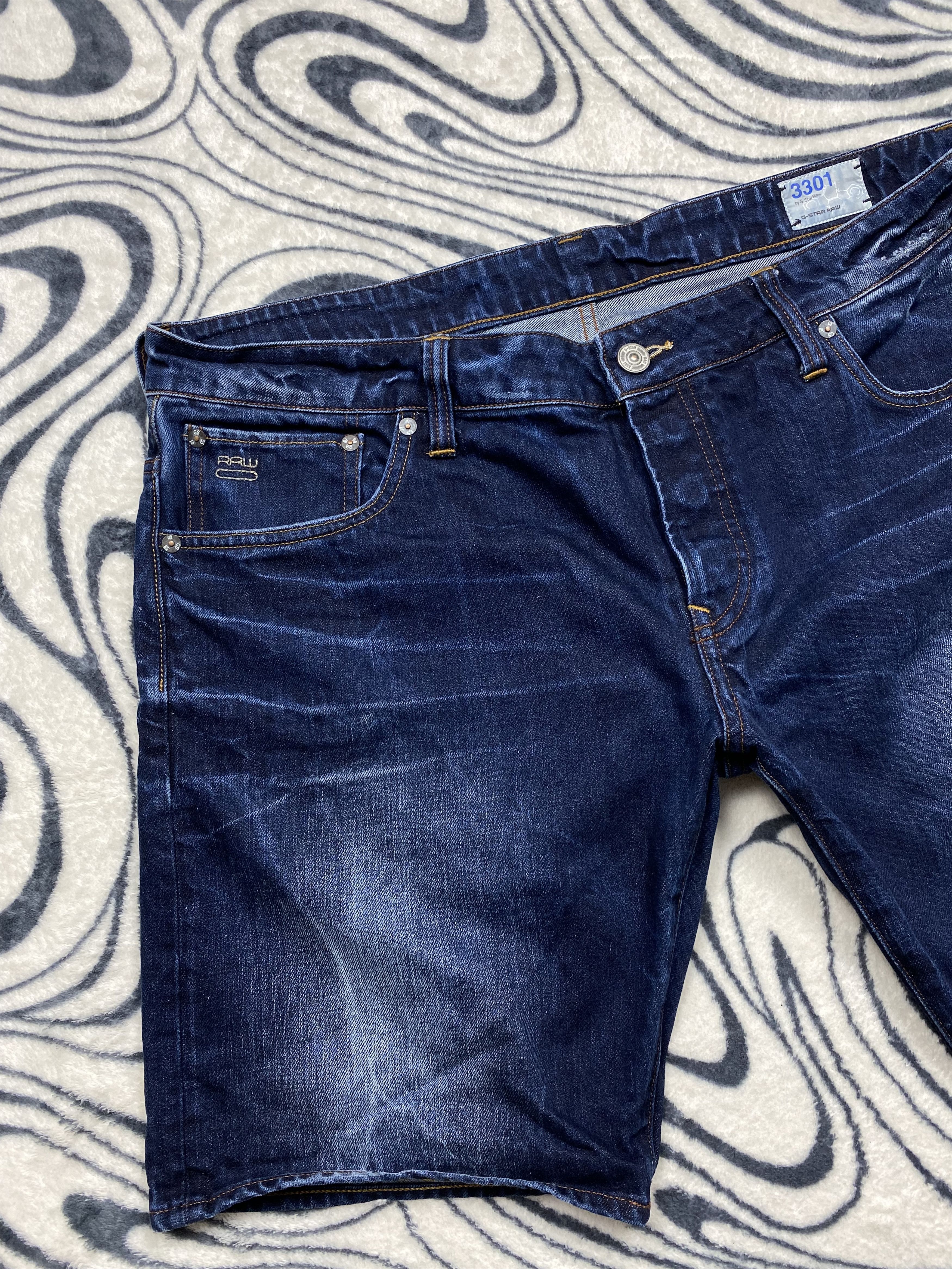 G-Star G Star Raw Mens Denim Shorts Y2K Jeans Size US 38 / EU 54 - 2 Thumbnail