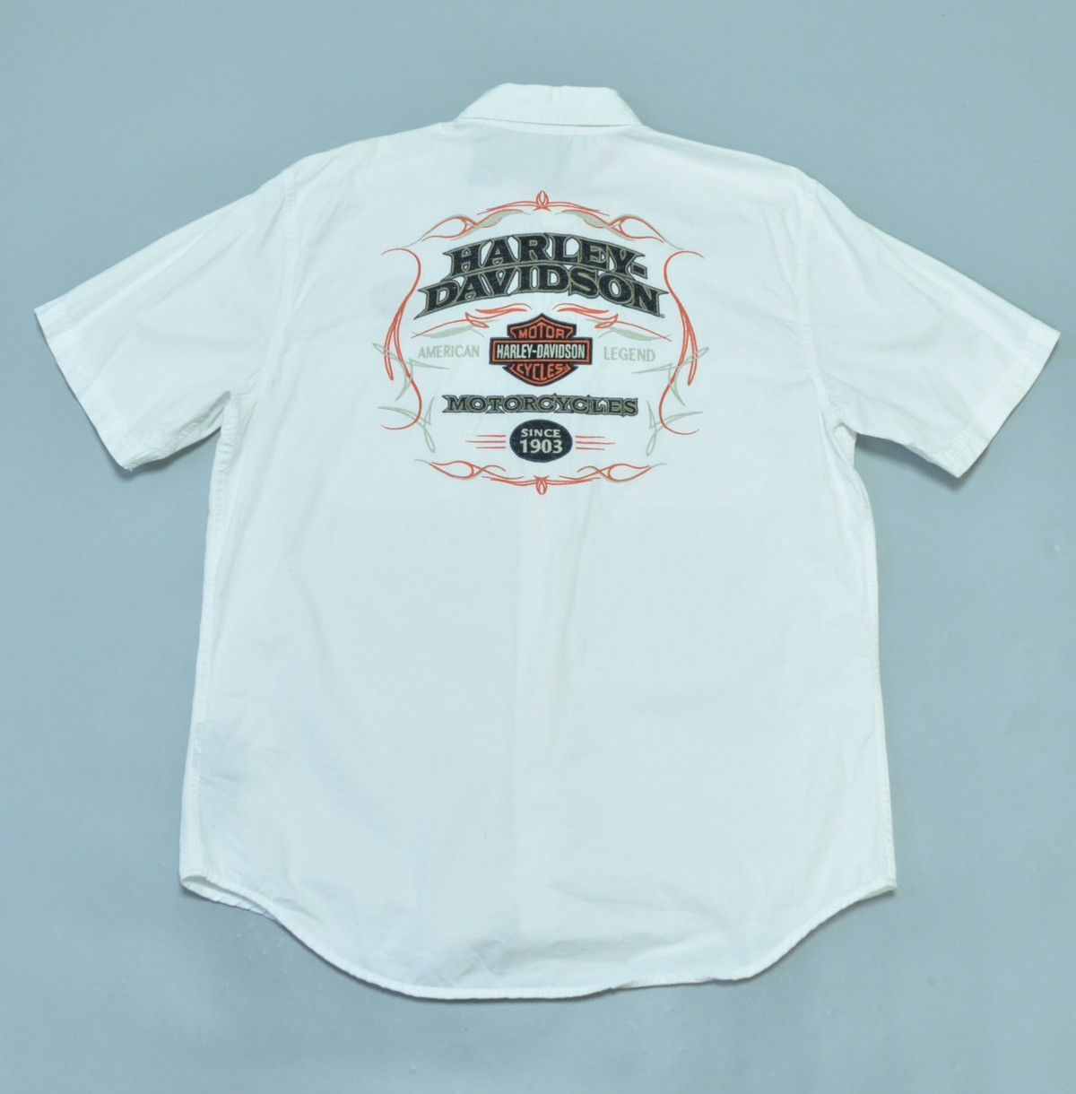 Harley Davidson Harley Davidson white Shirt logo rare Size US L / EU 52-54 / 3 - 2 Thumbnail
