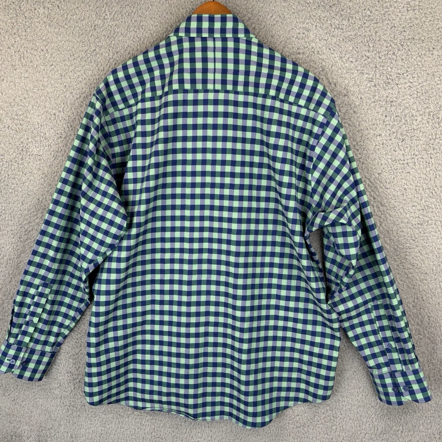 Vintage Twillory Button Shirt Mens 17.5 34-35 Green Blue Check Stretch Dress Shirt Casual Workwear Size US XXL / EU 58 / 5 - 5 Thumbnail