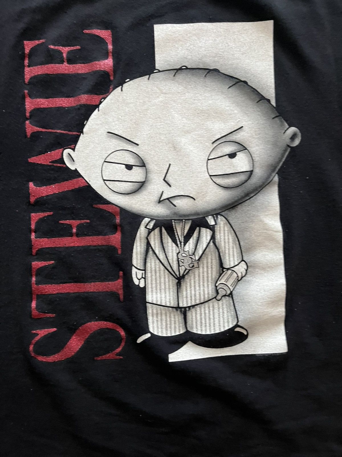 Vintage Vintage Stewie Gangster Shirt Size US XL / EU 56 / 4 - 11 Thumbnail