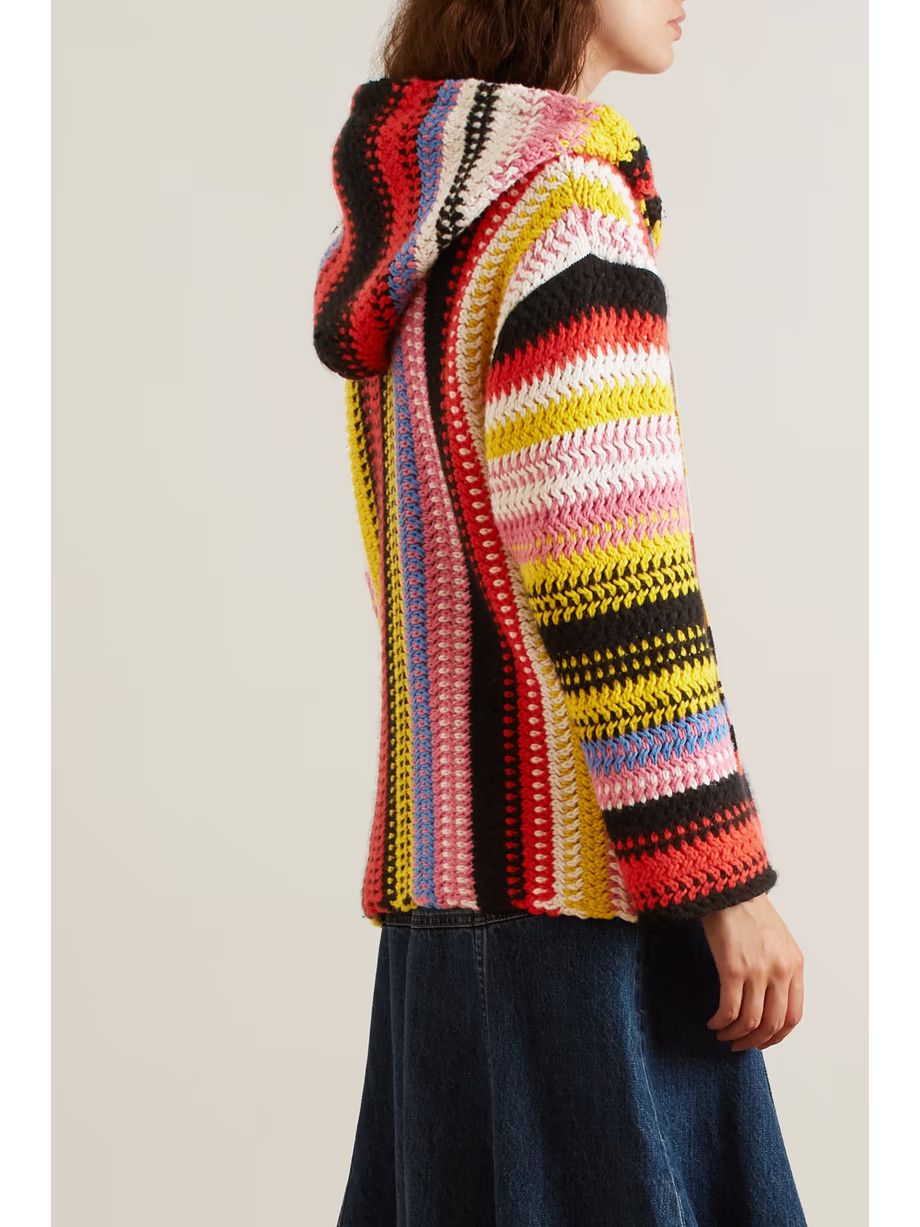 Chloe o1y0825 Cashmere Blend Hooded Sweater in Multicolor Size S / US 4 / IT 40 - 3 Thumbnail