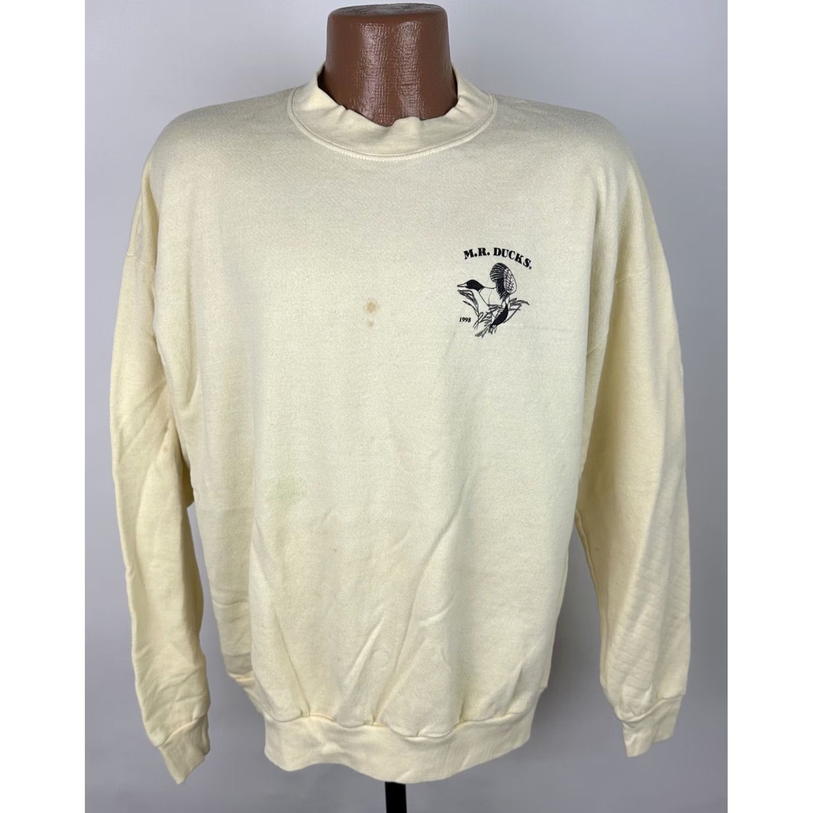 Buttero Vintage MR Ducks Sweatshirt Mens XL Butter Yellow Outdoor Duck Hunting Birds Size US XL / EU 56 / 4 - 3 Thumbnail