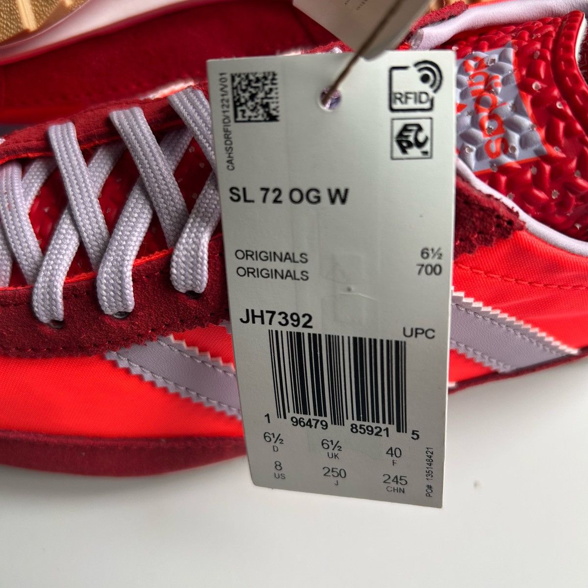 Adidas NEW Adidas Sl 72 OG ‘Solar Red/Ice Lavender’-Women’s size 8 Size US 8 / IT 38 - 7 Thumbnail