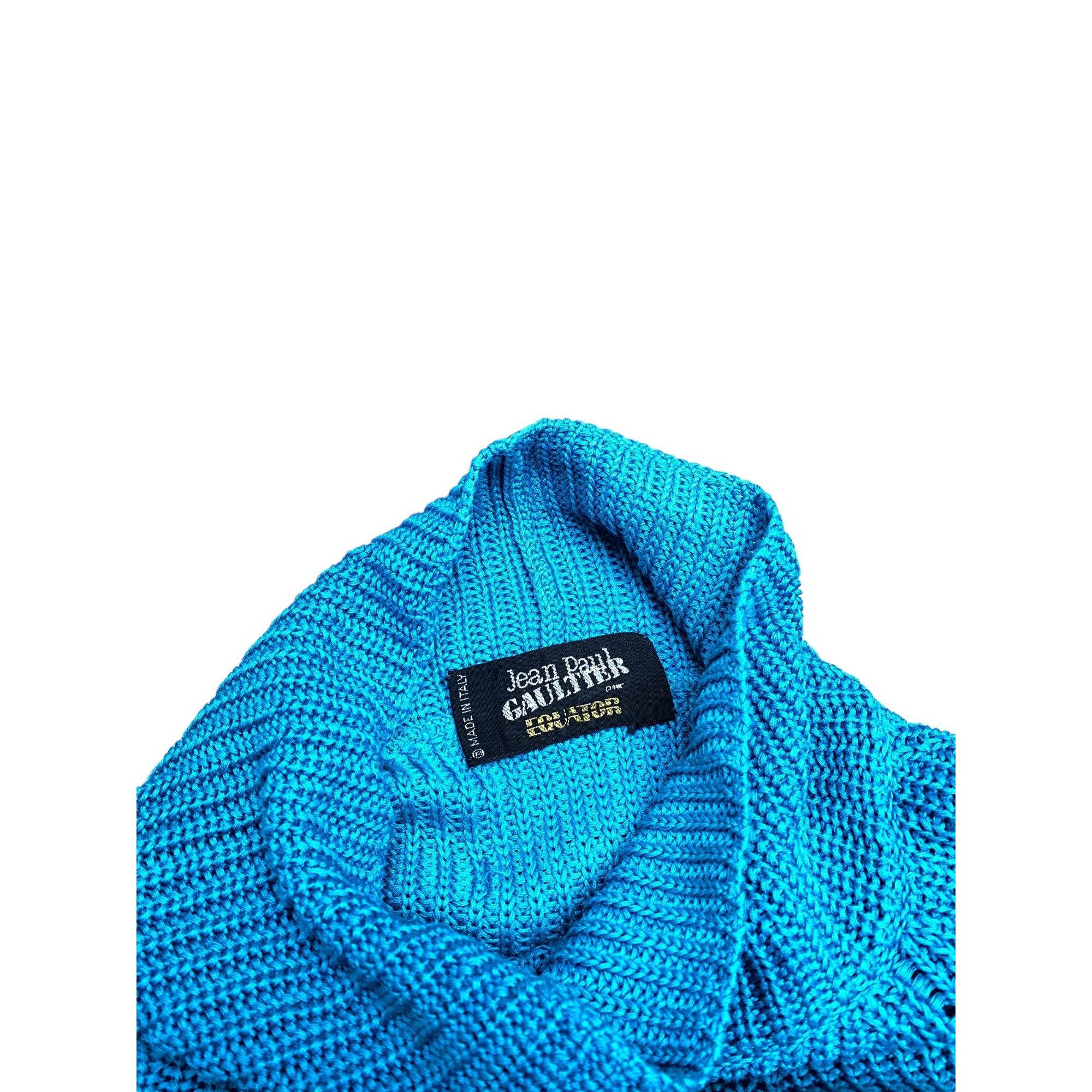 Jean Paul Gaultier Vintage Cropped Blue Knit Size US L / EU 52-54 / 3 - 4 Thumbnail