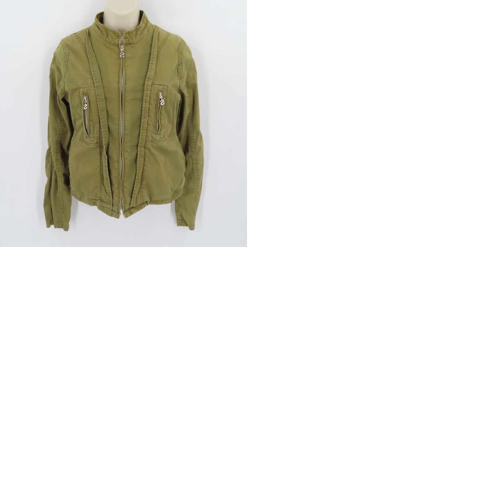 Desigual Desigual Jacket Womens 36 Green Embroidered Pockets Zip Coat Coat Size XS / US 0-2 / IT 36-38 - 9 Thumbnail
