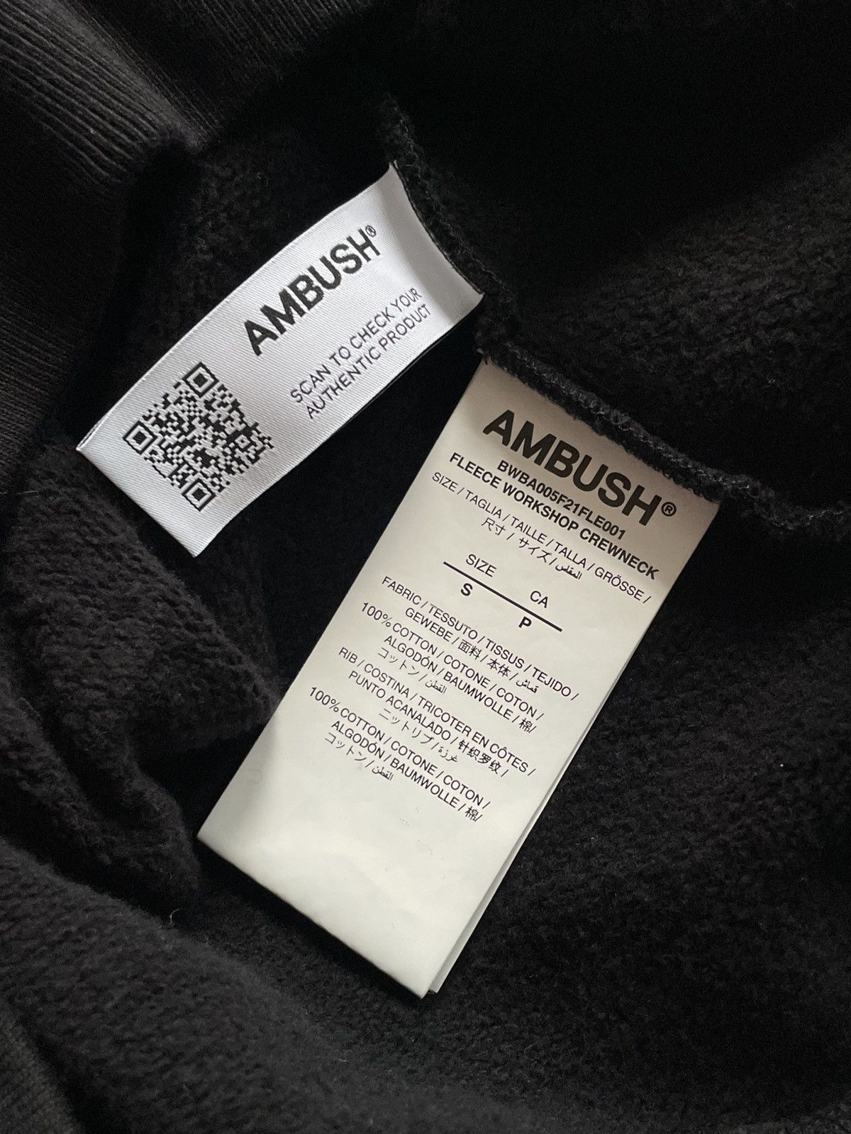 Ambush Design Ambush Fleece Workshop Crewneck Sweatshirt Black/Tofu Size US S / EU 44-46 / 1 - 8 Thumbnail