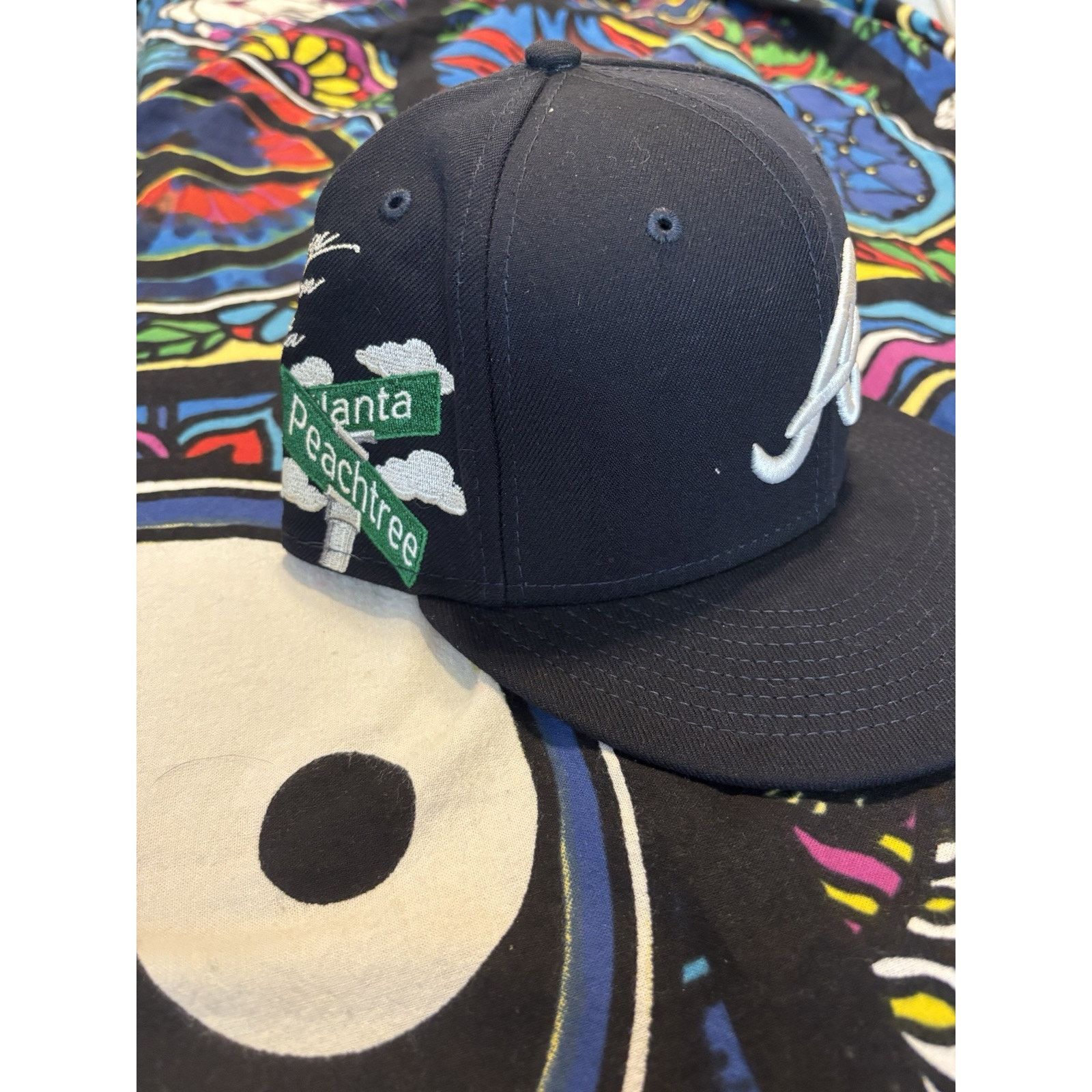 New Era Atlanta Braves MLB Hat flex fit peachtree 7 3/4 Size ONE SIZE - 3 Thumbnail
