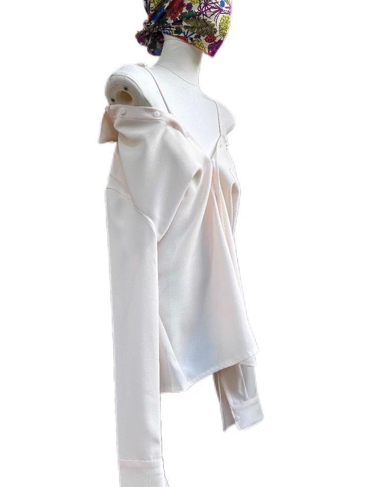 Maison Margiela Maison Margiela 2020SS 2-way One-Shoulder Shirt Size 38 Size XS / US 0-2 / IT 36-38 - 1 Thumbnail