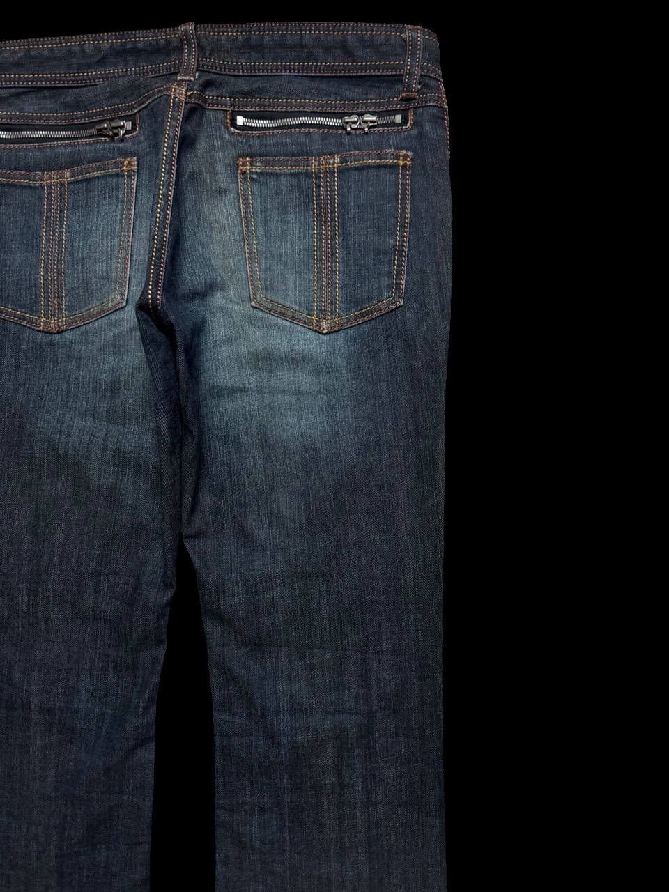 Vintage FLARE Vintage Schlussel Mudwash Distressed Bootcut Sick Jean Size US 31 - 17 Thumbnail