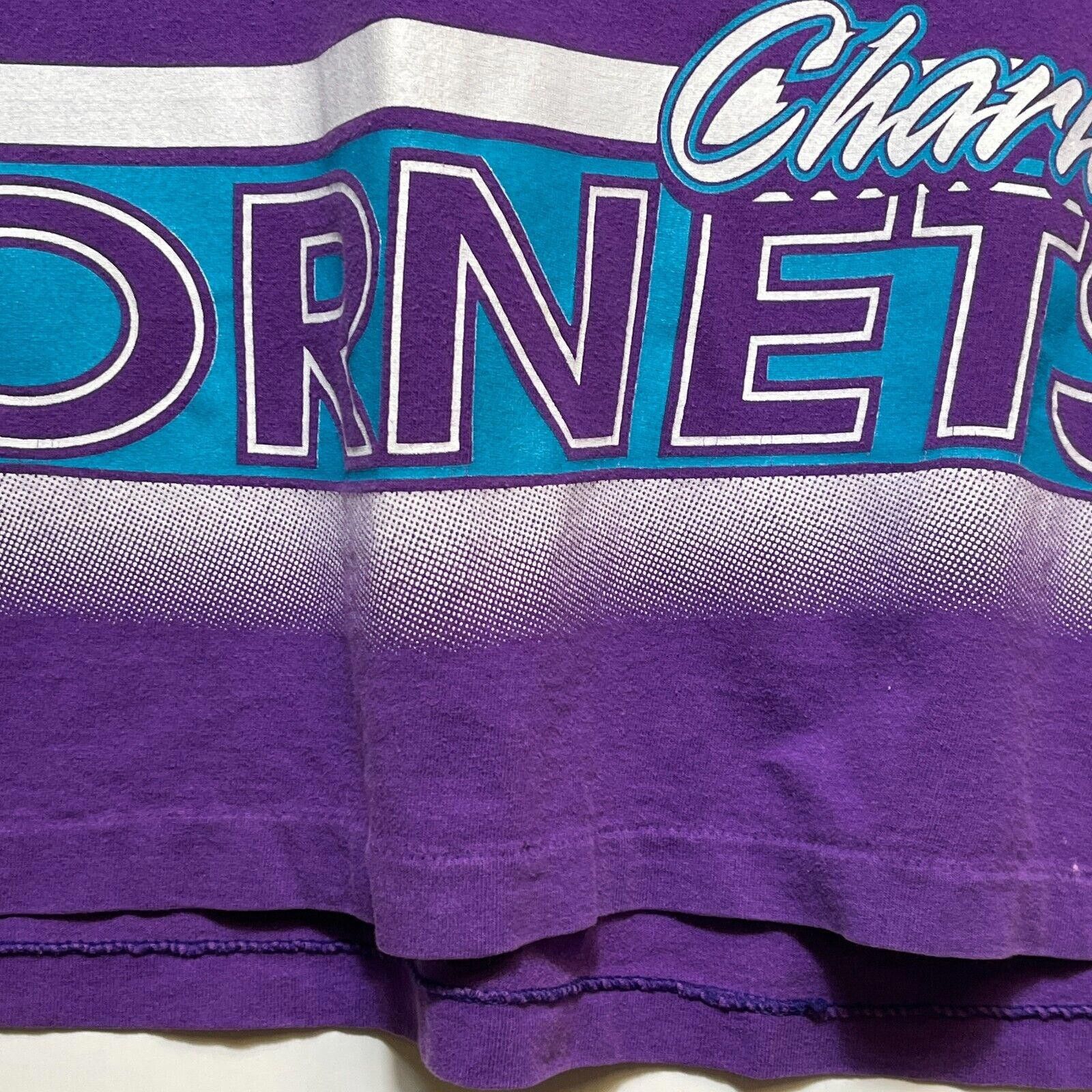 Salem Sportswear × Vintage Vintage 90s NBA Charlotte Hornets Salem T-shirt XL Size US XL / EU 56 / 4 - 9 Thumbnail