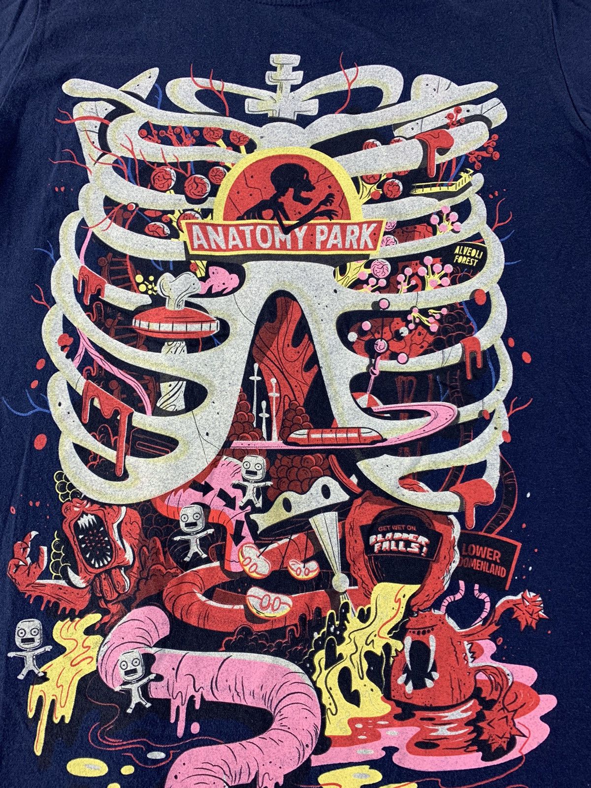 Vintage Ricky & Morty American Sitcom Rib Bone Anatomy Screen Tee Size US S / EU 44-46 / 1 - 4 Thumbnail