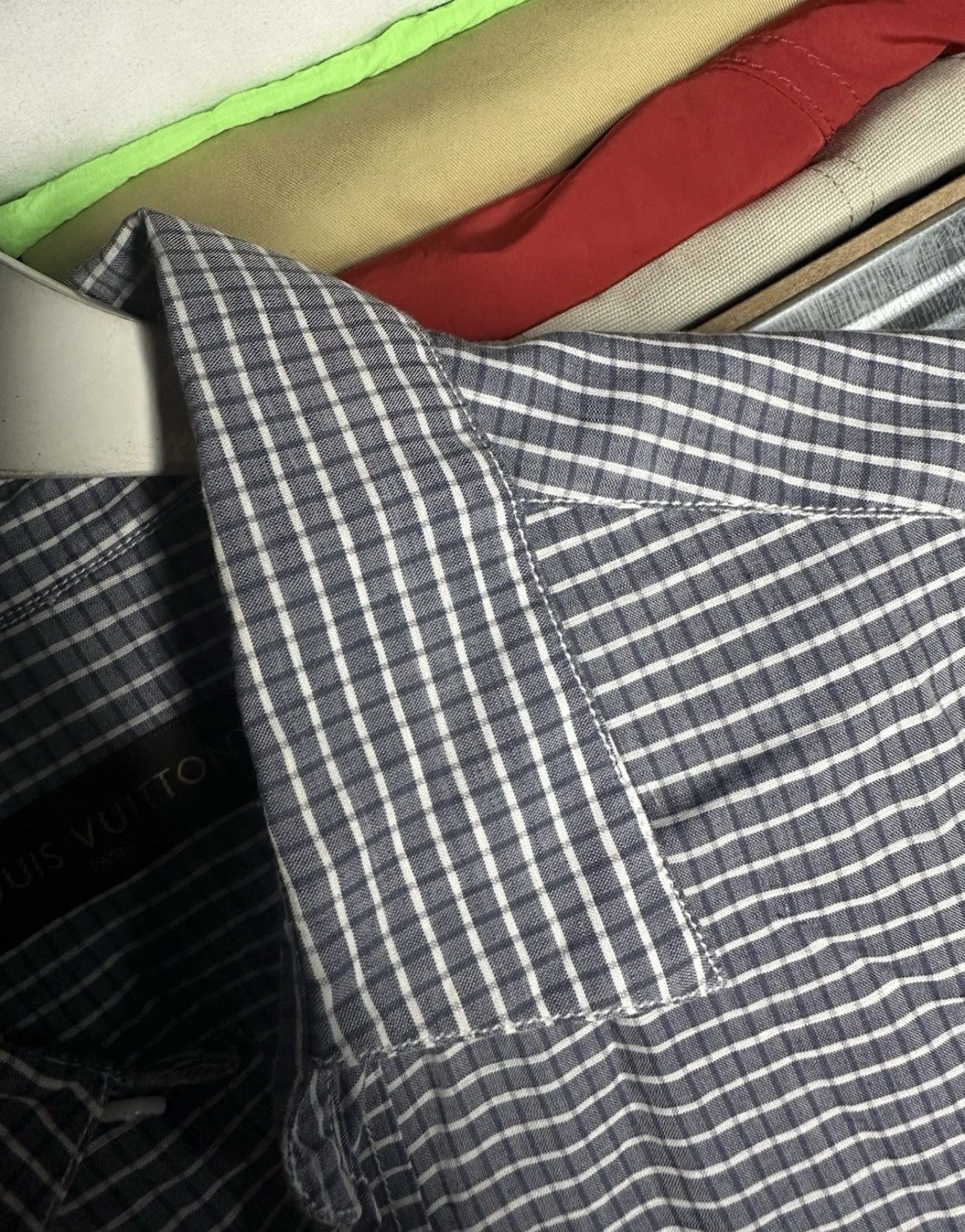 Louis Vuitton Louis Vuitton Gradient Check Shirt Long Sleeve Button Up Size US M / EU 48-50 / 2 - 9 Thumbnail