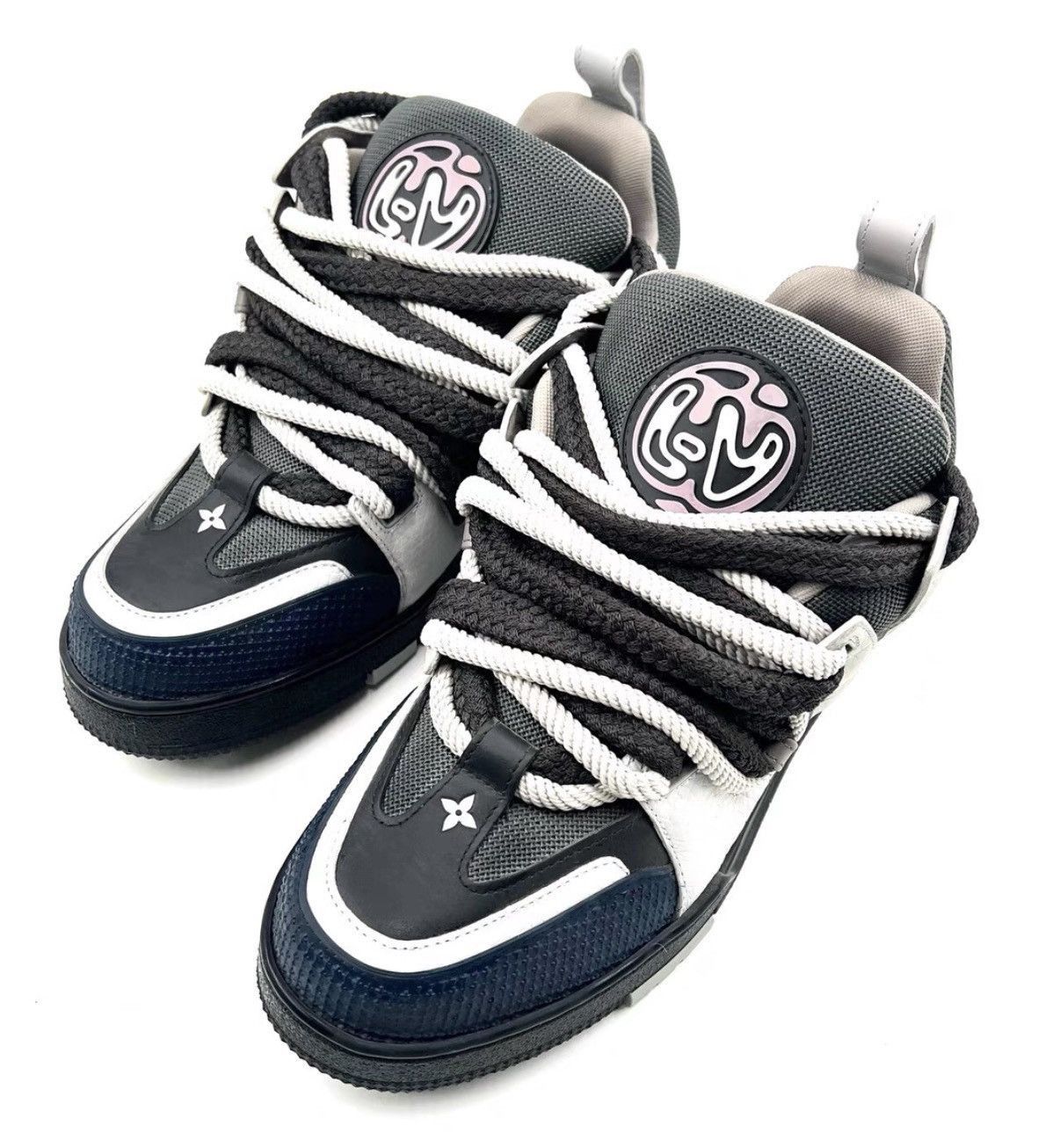 Louis Vuitton Gray High-Top Sneakers with Contrast Laces Size US 7 / EU 40 - 1 Thumbnail