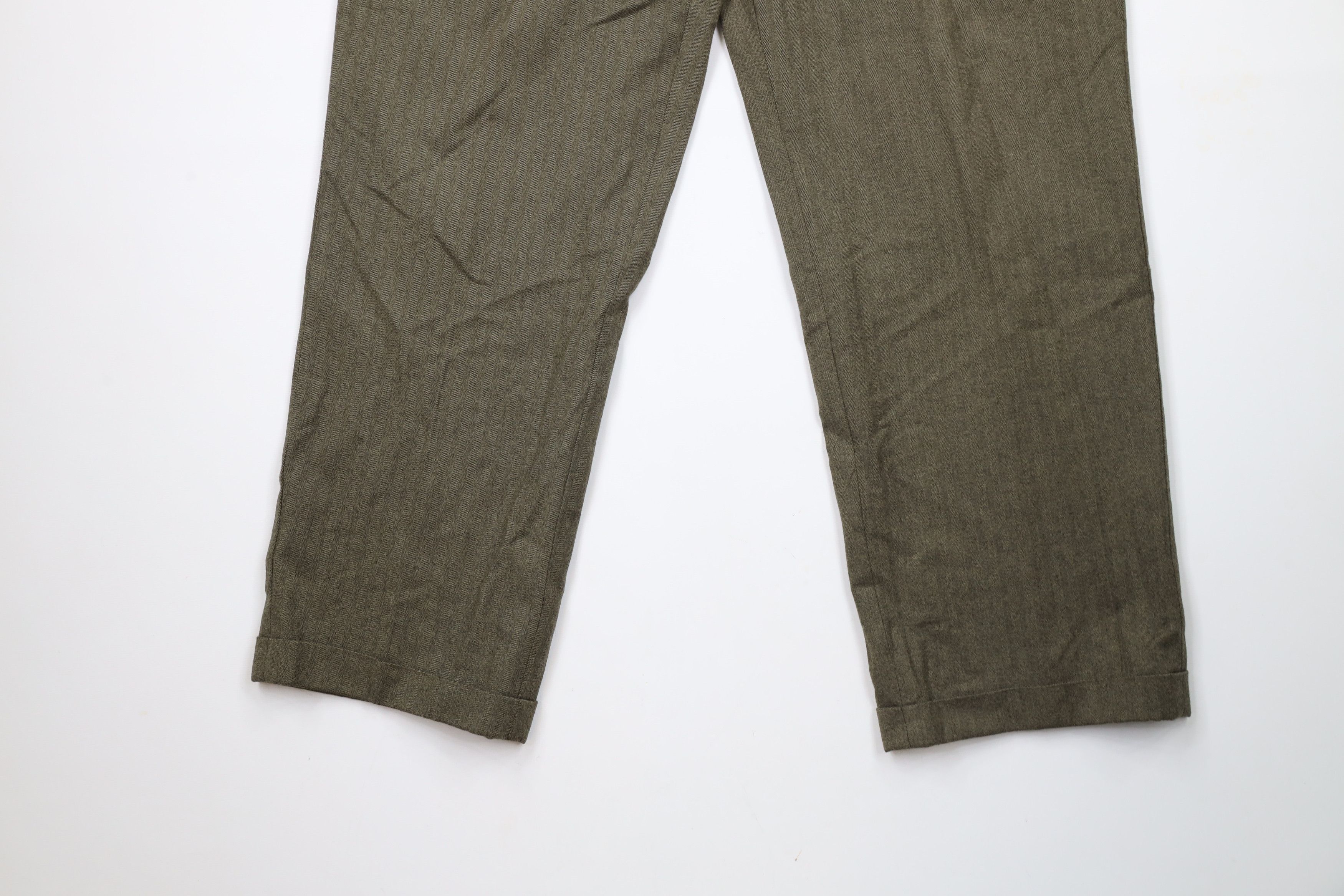 Vintage Vintage 90s Streetwear Herringbone Wide Leg Chino Pants Size US 36 / EU 52 - 4 Thumbnail