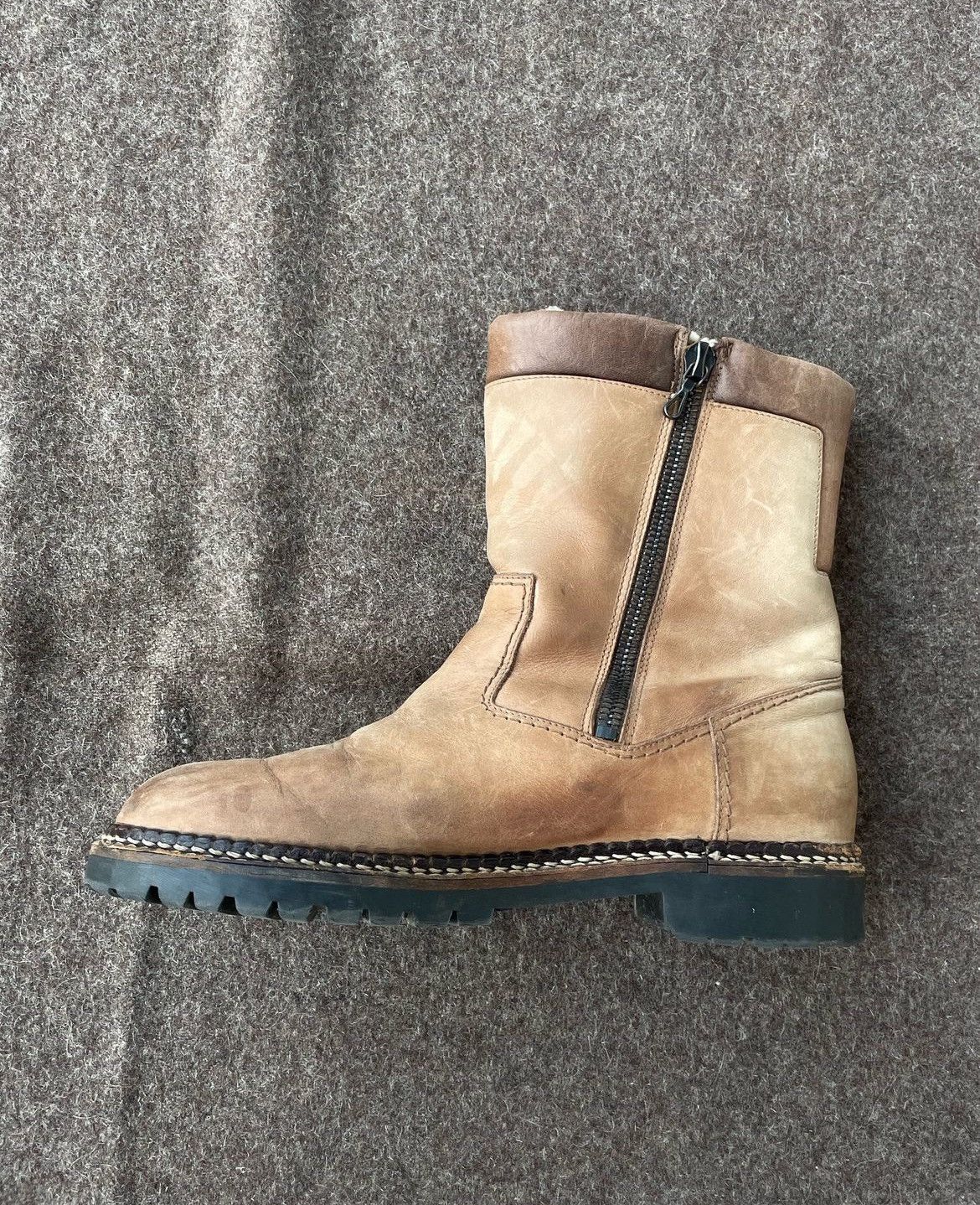 Genuine Leather Kandahar Sheepskin Boots on RiRi Zippers Size US 8 / EU 41 - 4 Thumbnail