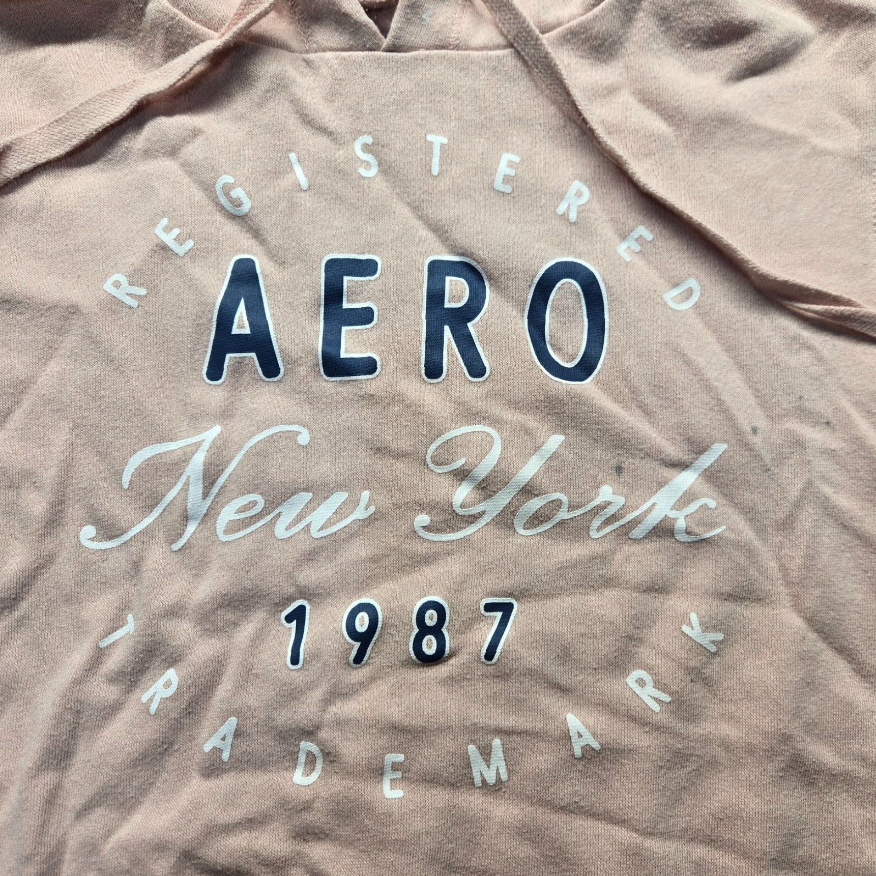 Vintage Aéropostale Sweater Pink Hoodie Pullover Sweatshirt Pocket Adult Women's S Small Crew Zip Knit Logo Raglan Sleeve Fall Winter Womens Size S / US 4 / IT 40 - 2 Thumbnail