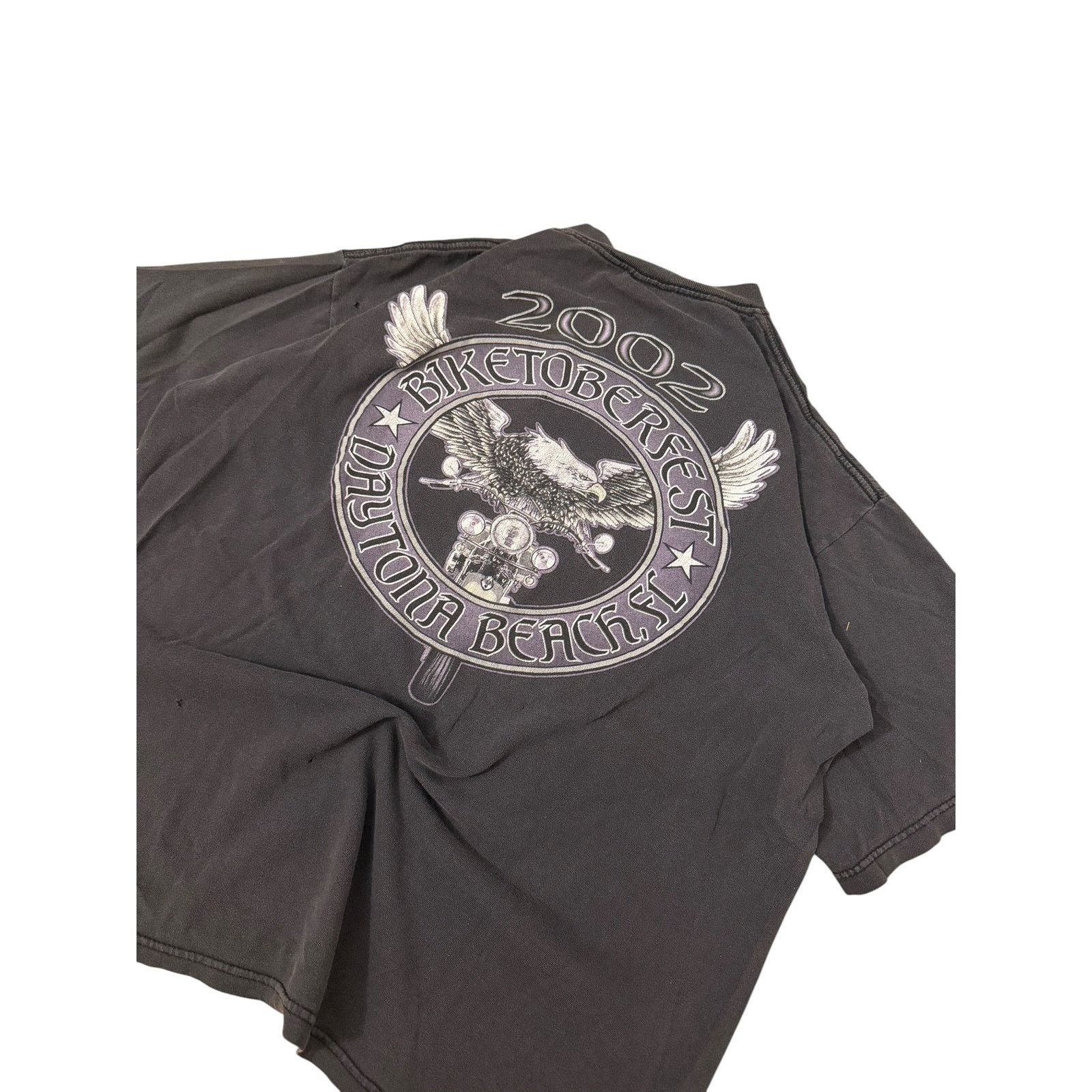 Vintage Vintage 2002 Biketoberfest Daytona Beach Eagle Tee - Florida Size US XL / EU 56 / 4 - 3 Thumbnail