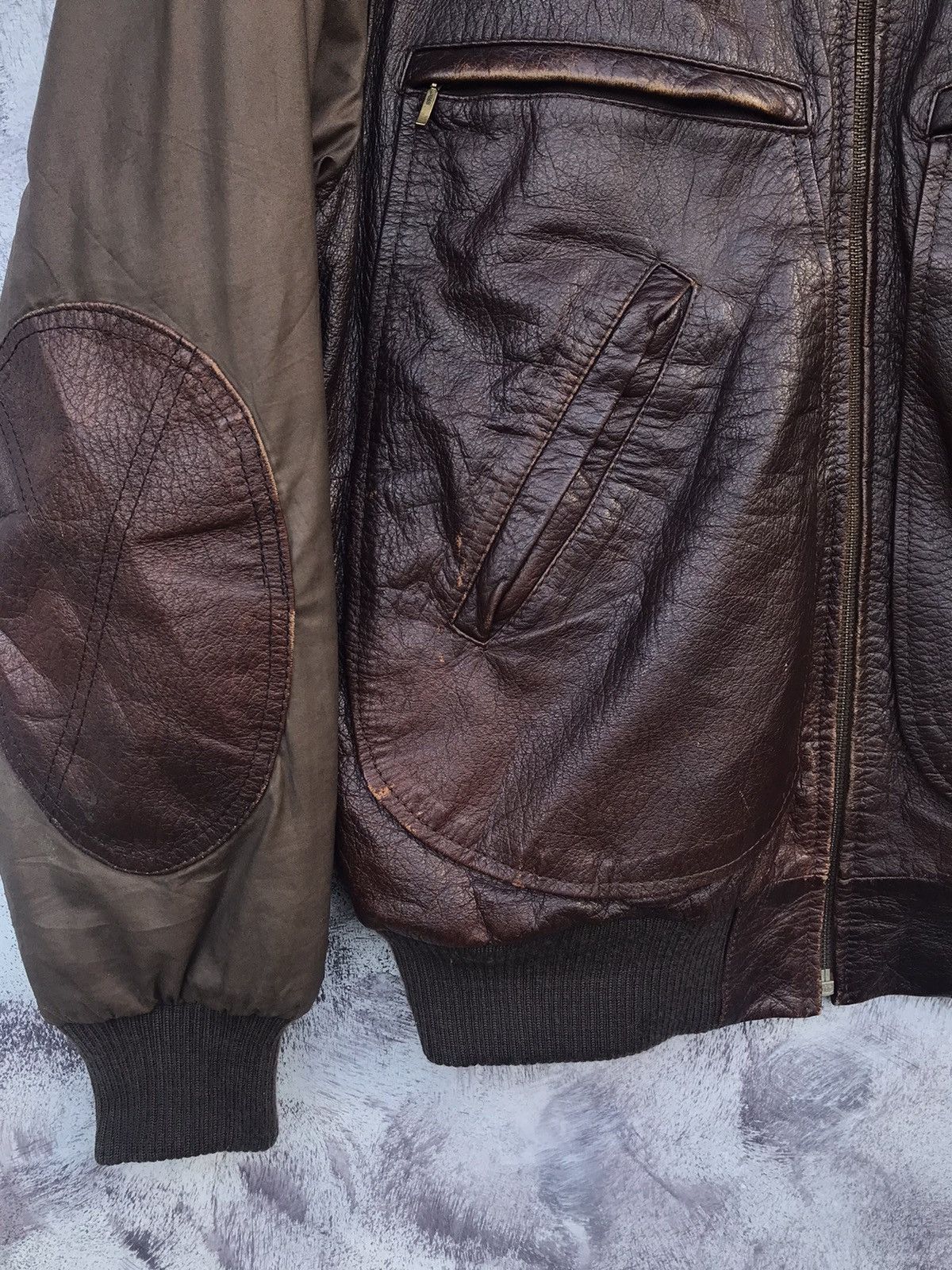 Japanese Brand × Leather Vintage the rois padded lining zipper jacket Size US M / EU 48-50 / 2 - 2 Thumbnail