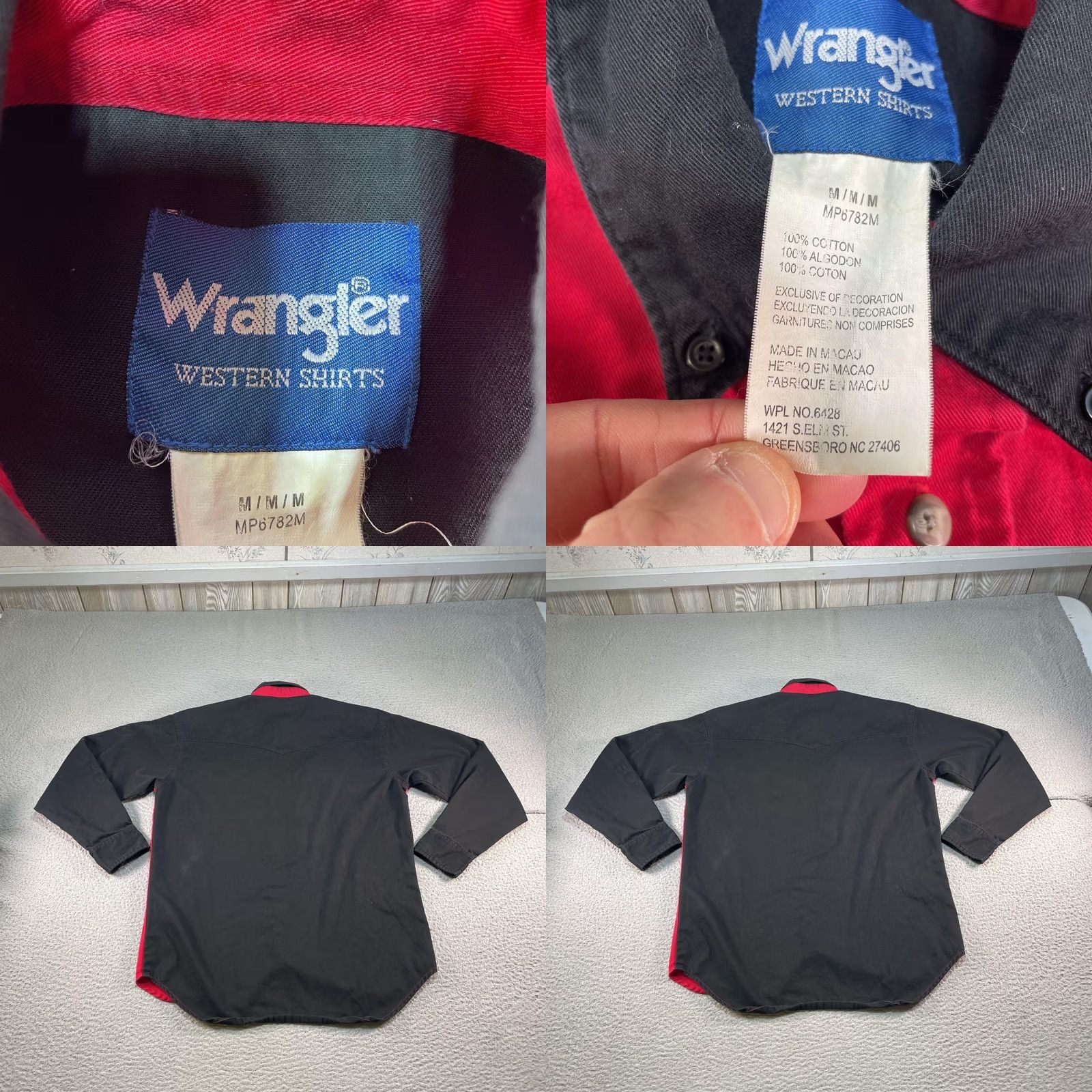 Wrangler Wrangler Shirt Mens Medium Red Dodge Ram Western Button-Down Cotton Twill Two-Tone Colorblock Rodeo Cowboy Ranch Casual Long Sleeve Embroidered Size US M / EU 48-50 / 2 - 8 Thumbnail