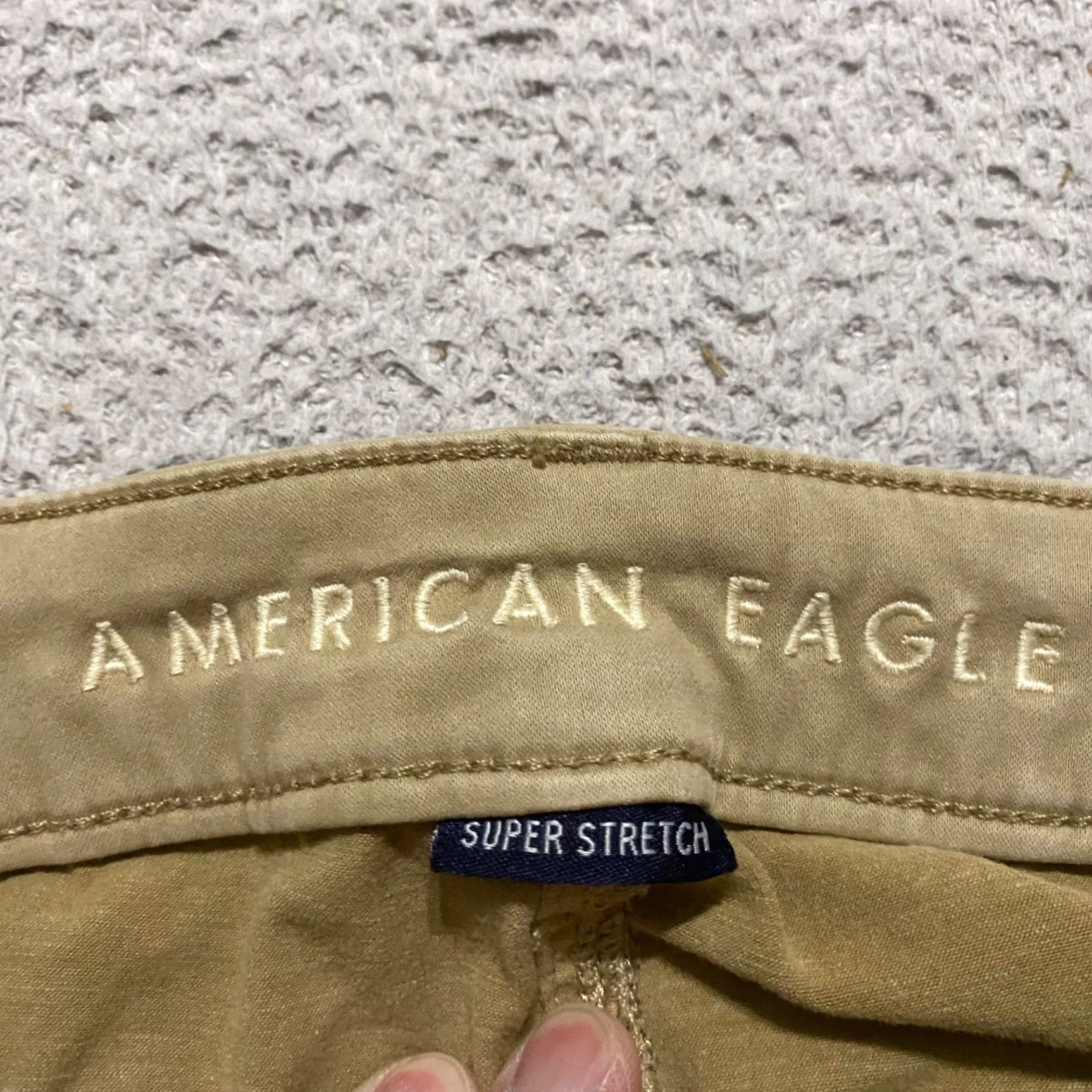 American Eagle Outfitters American Eagle Jeans Womens 10 Beige Medium Wash Mid Rise Jegging Stretch Size 32" / US 10 / IT 46 - 3 Thumbnail