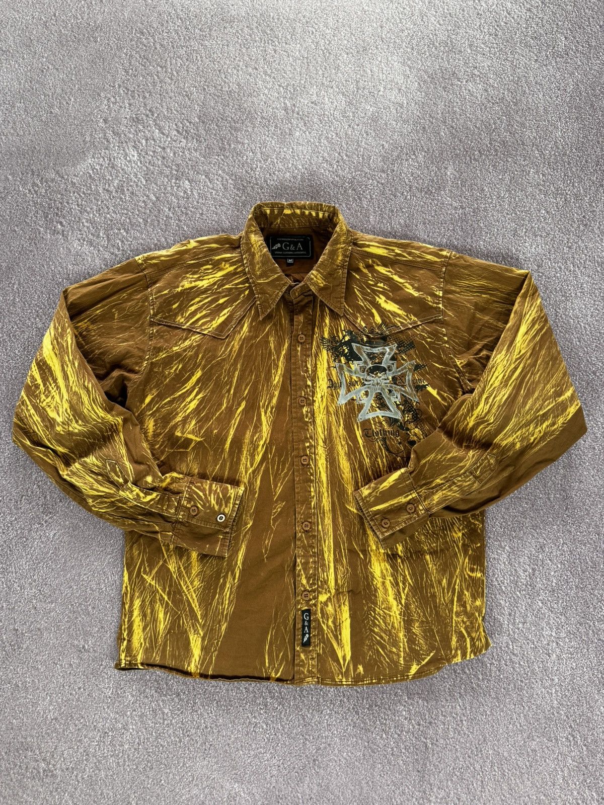 Affliction Crazy Vintage Y2K Affliction Style Shirt Button Up Grunge Size US M / EU 48-50 / 2 - 1 Thumbnail
