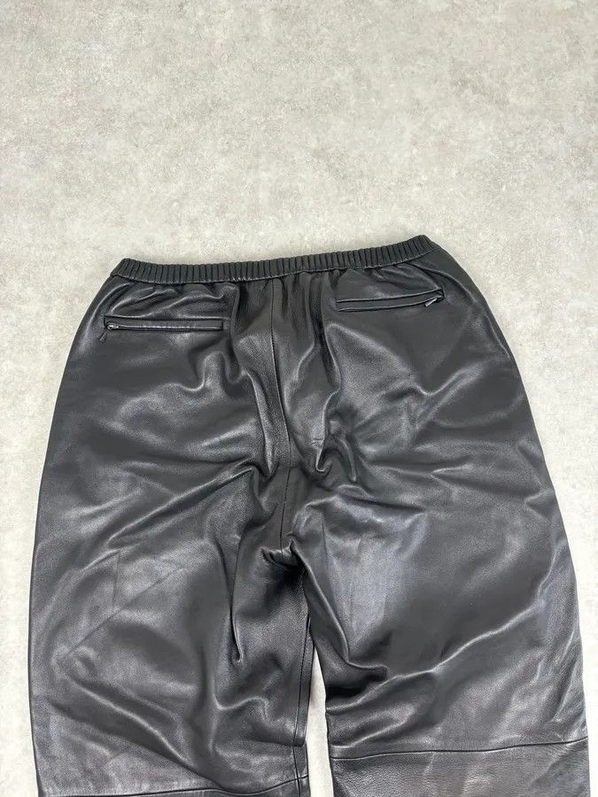 Jil Sander Jil Sander Black Leather Premium Biker Pants Size US 31 - 7 Thumbnail