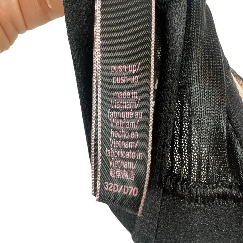Victoria's Secret Victoria’s Secret Black Lace Push-Up Bra 32D D70 Size ONE SIZE - 10 Thumbnail