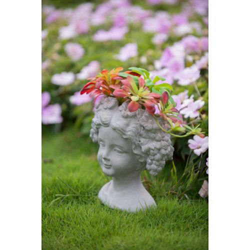 Designer × Homemade Cement Bust Wall Planter - Indoor Outdoor Home Garden Decor, Size US L / EU 52-54 / 3 - 8 Thumbnail