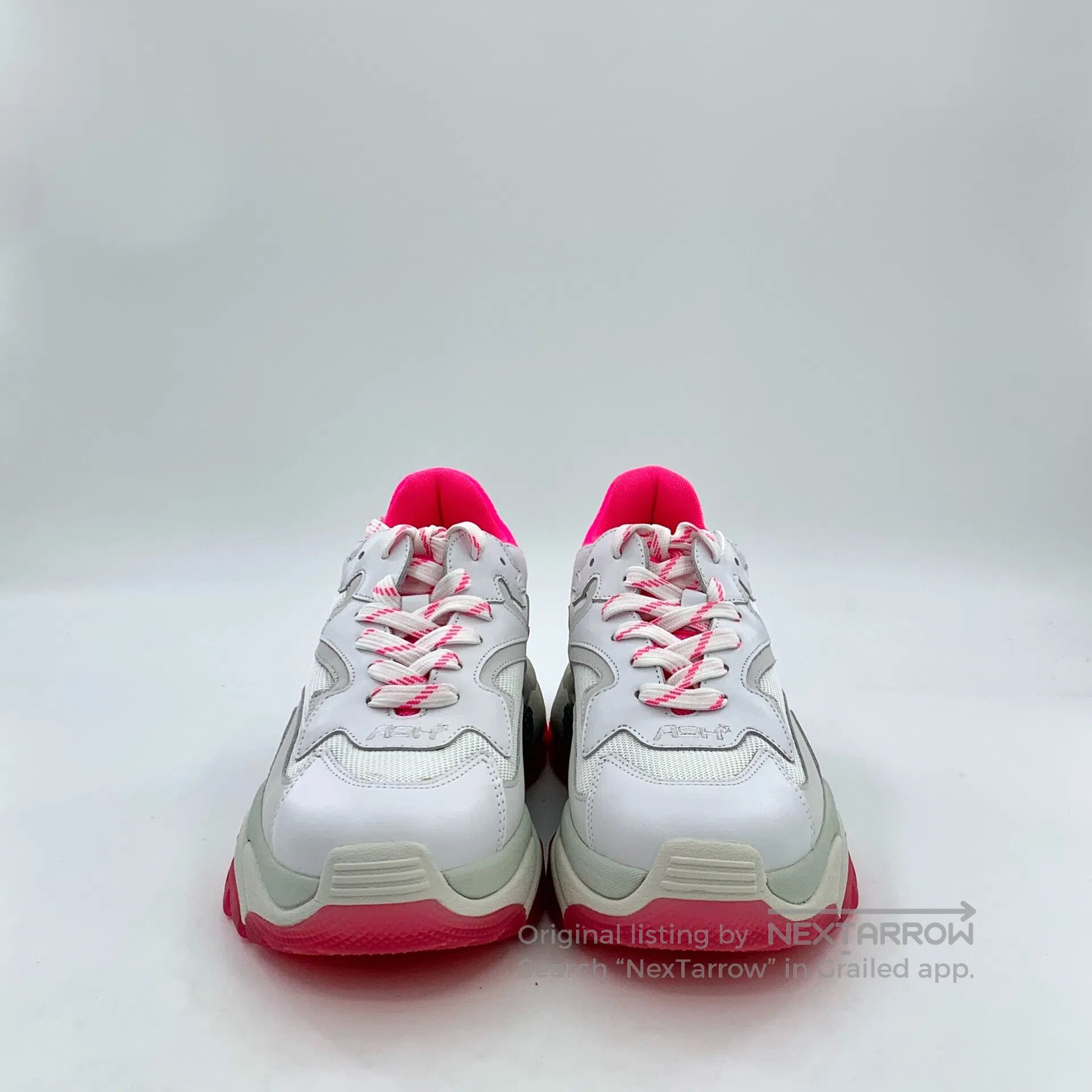 ASH ASH White Lace-Up Casual Flat Sports Dad Shoes| Size US 6 / EU 39 - 3 Thumbnail