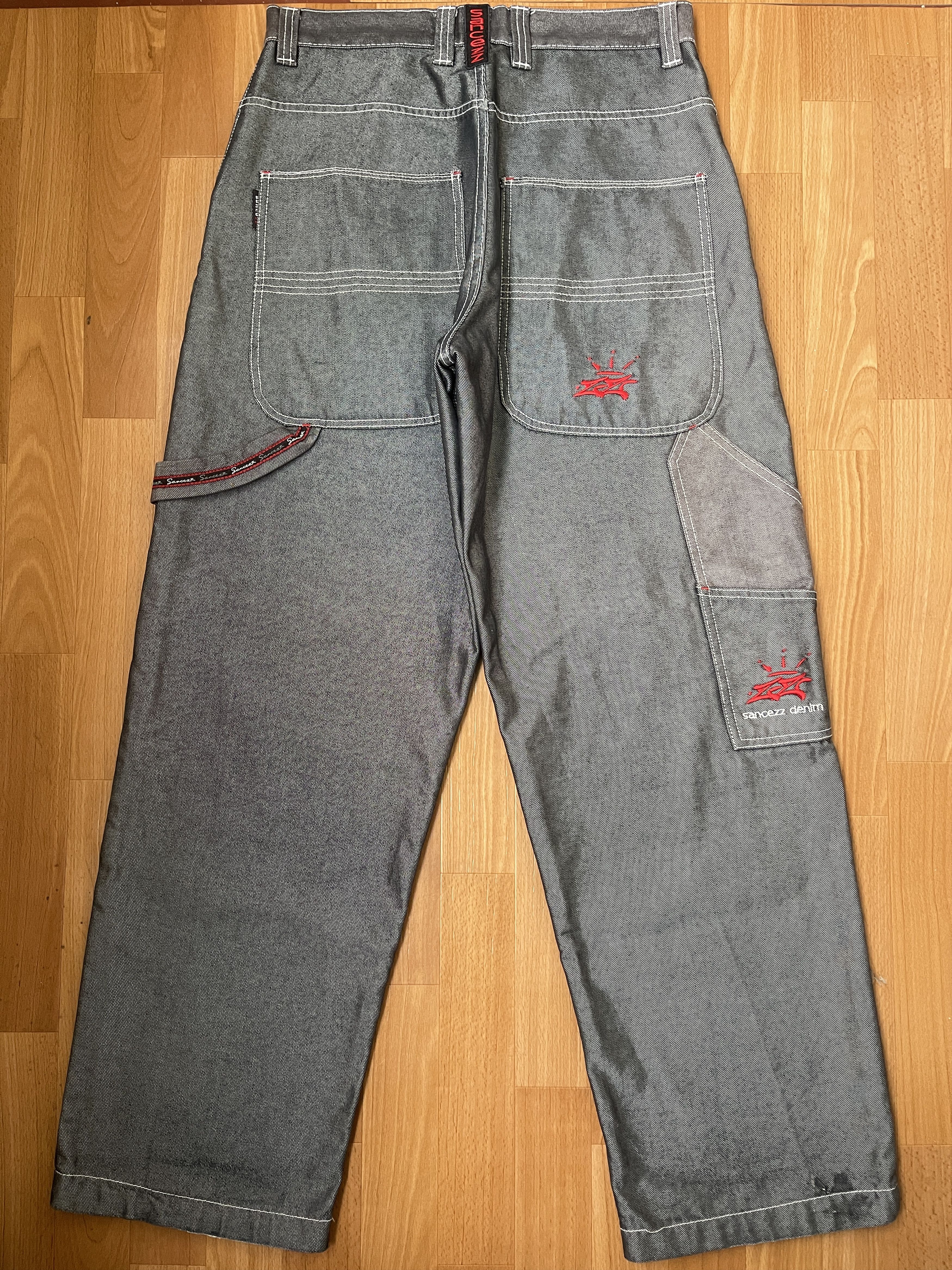 Other Sancezz jeans, shiny, vintage baggy, silver, metallic Y2K 32 Size US 32 / EU 48 - 2 Thumbnail