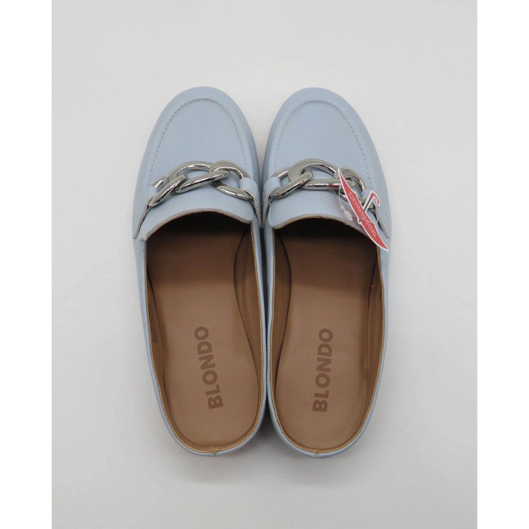 Blondo Blondo Women's Bryce Water-Resistant Light Blue Leather Loaf Size US 5.5 / IT 35.5 - 4 Thumbnail