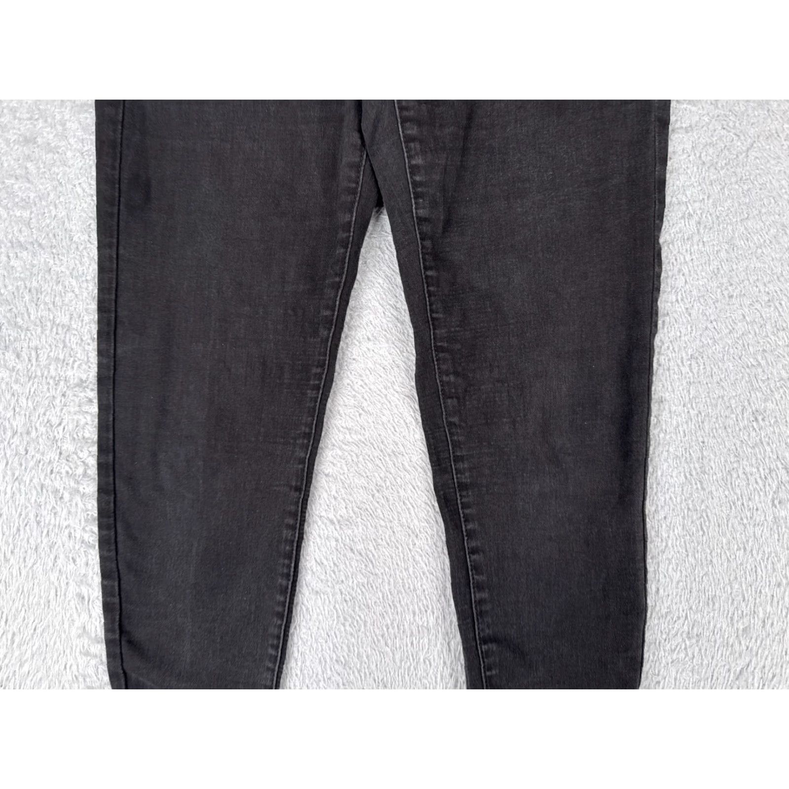 Vintage Wax Jean Jeans Women 28 Black Denim Skinny Mid Rise Cotton Blend Stretch 28x22 Size 28" / US 6 / IT 42 - 3 Thumbnail