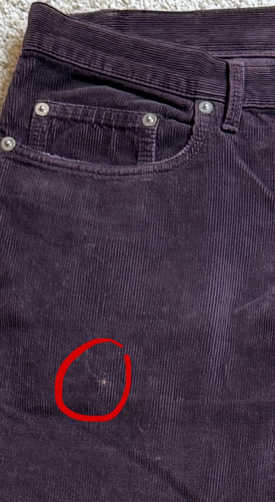 Dior Dior Homme MII Purple Corduroy Jeans Size US 33 - 8 Thumbnail