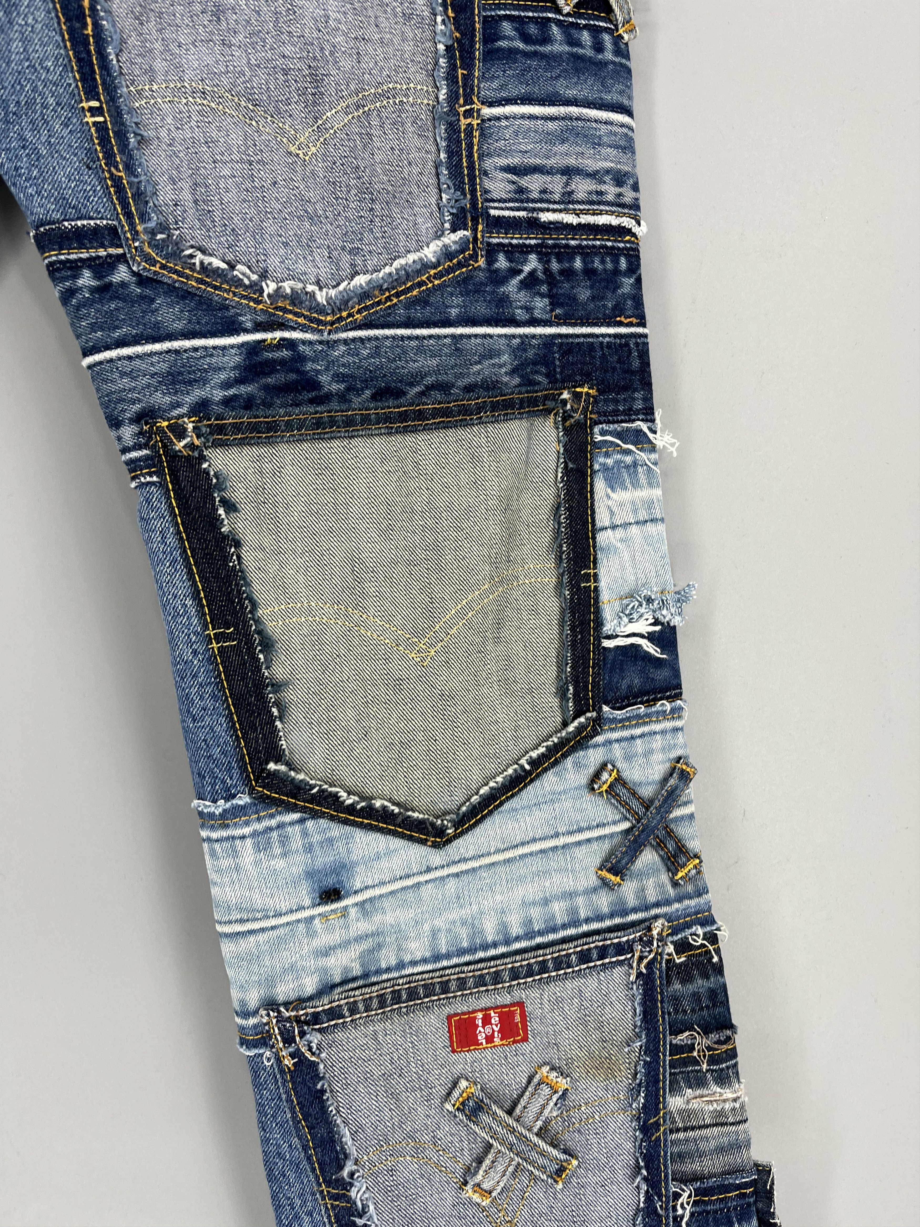 Other 90s Levi’s 501 Patchwork Multipocket Denim Custom Jeans USA Size US 34 / EU 50 - 17 Thumbnail