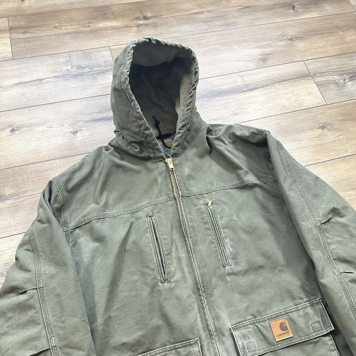 Carhartt Vintage 2000s Carhartt C95 ARG Sherpa Lined Zip Up Jacket Size US XXL / EU 58 / 5 - 4 Thumbnail